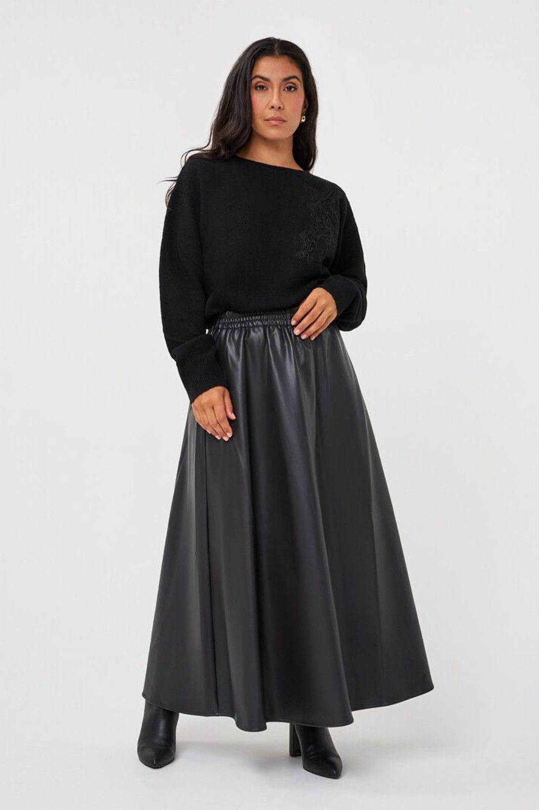 Faux Leather Skirt