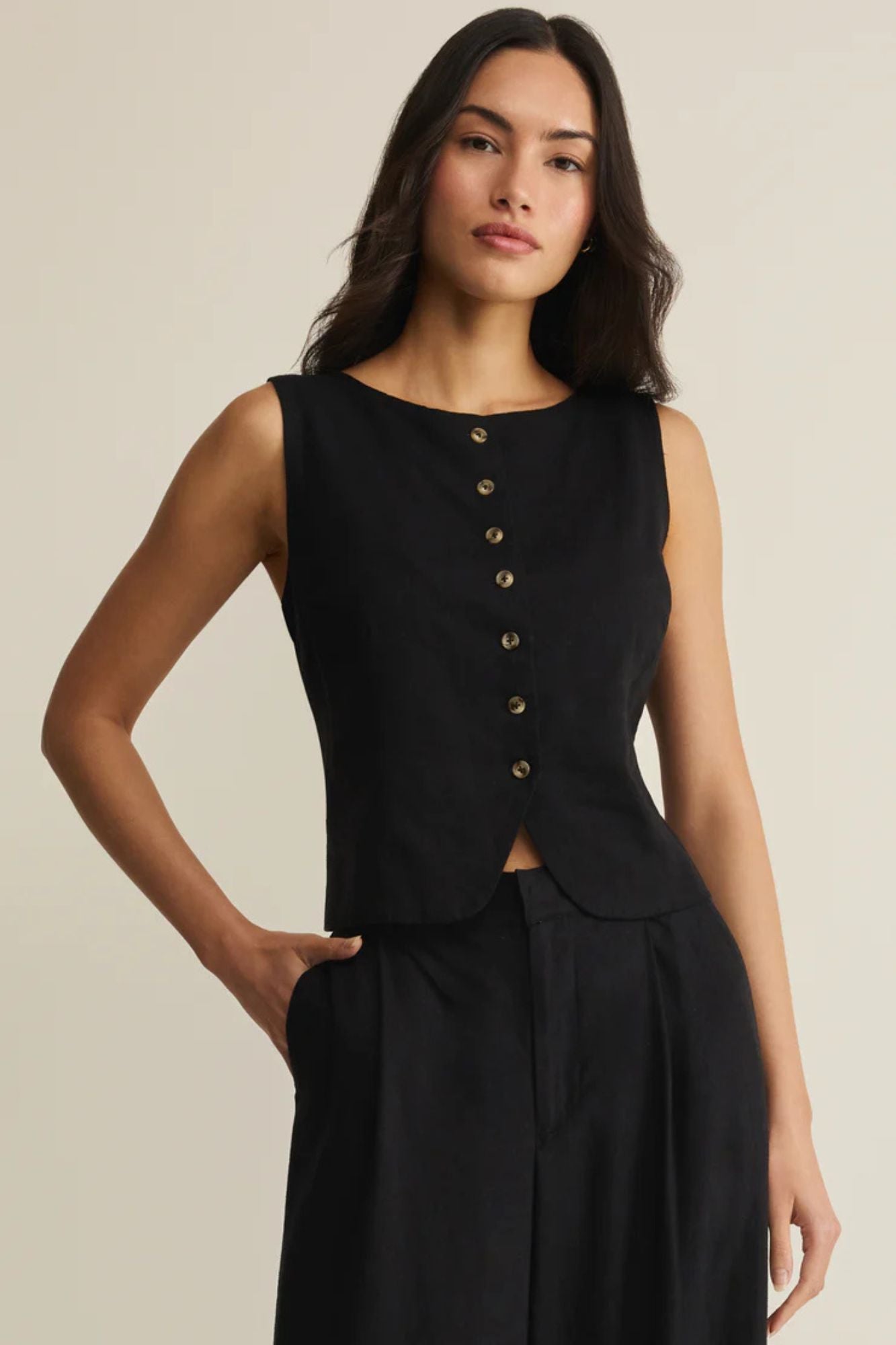 Roman Linen Vest