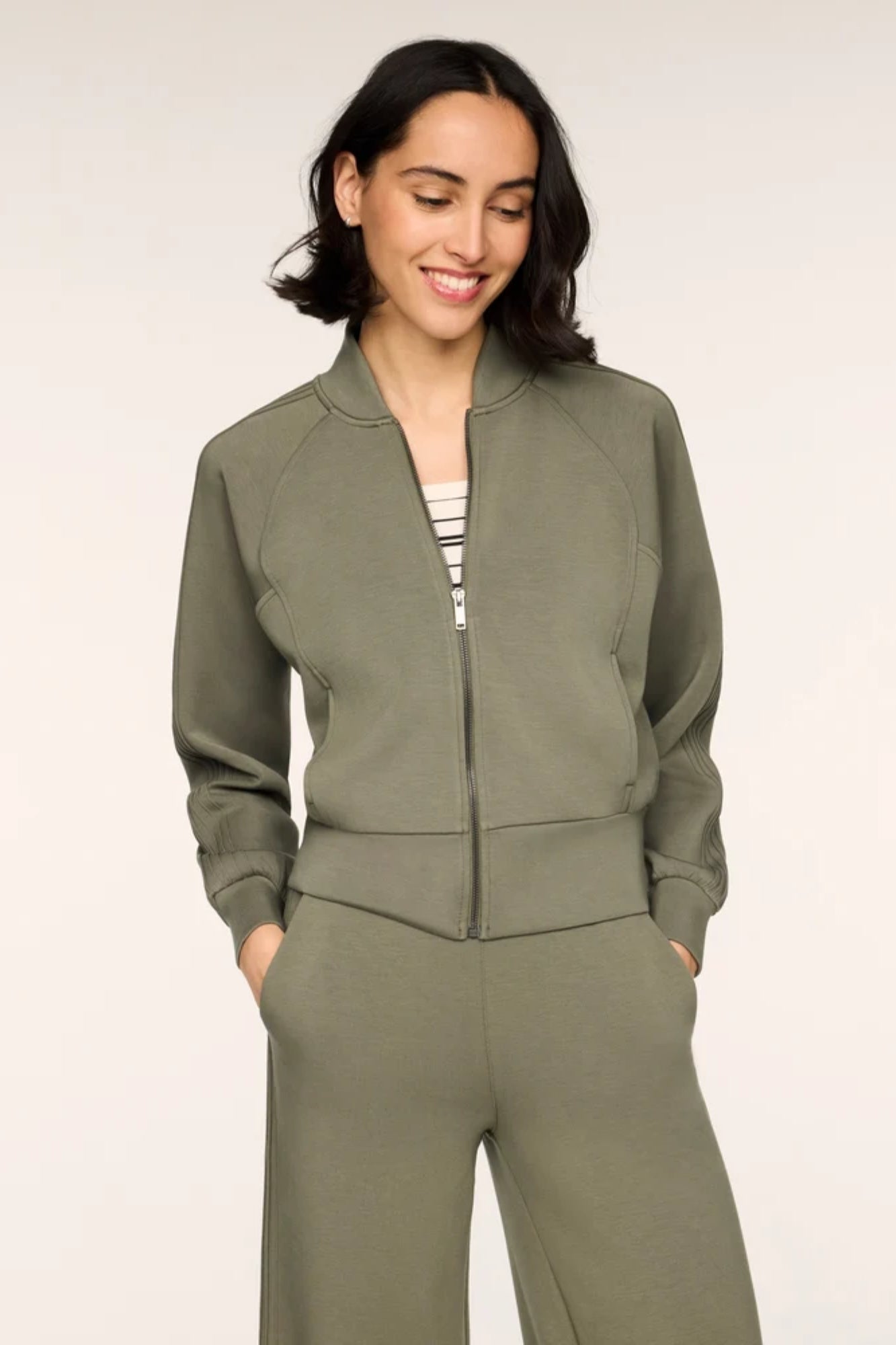 Pintuck Track Jacket