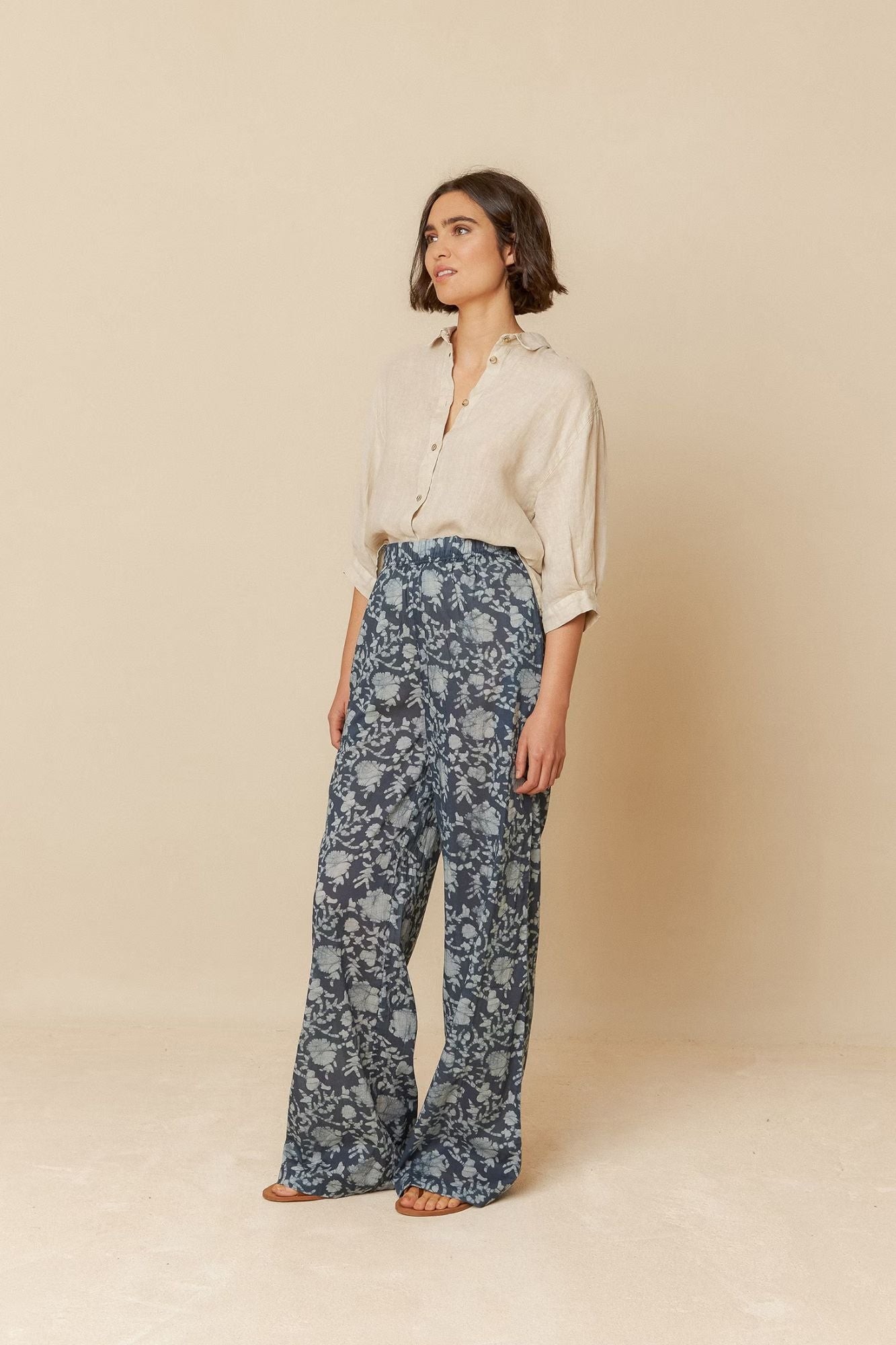 Linen Box-Cut Shirt