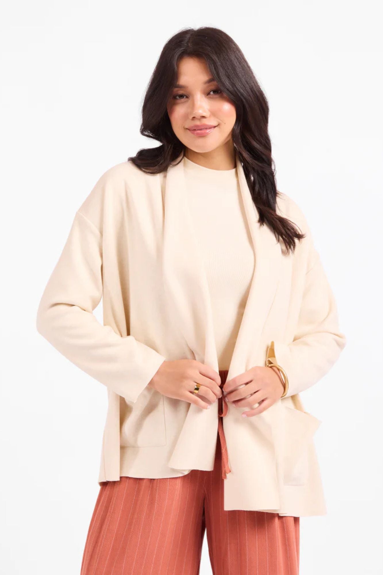 Alessia Shawl Collar Open Coat