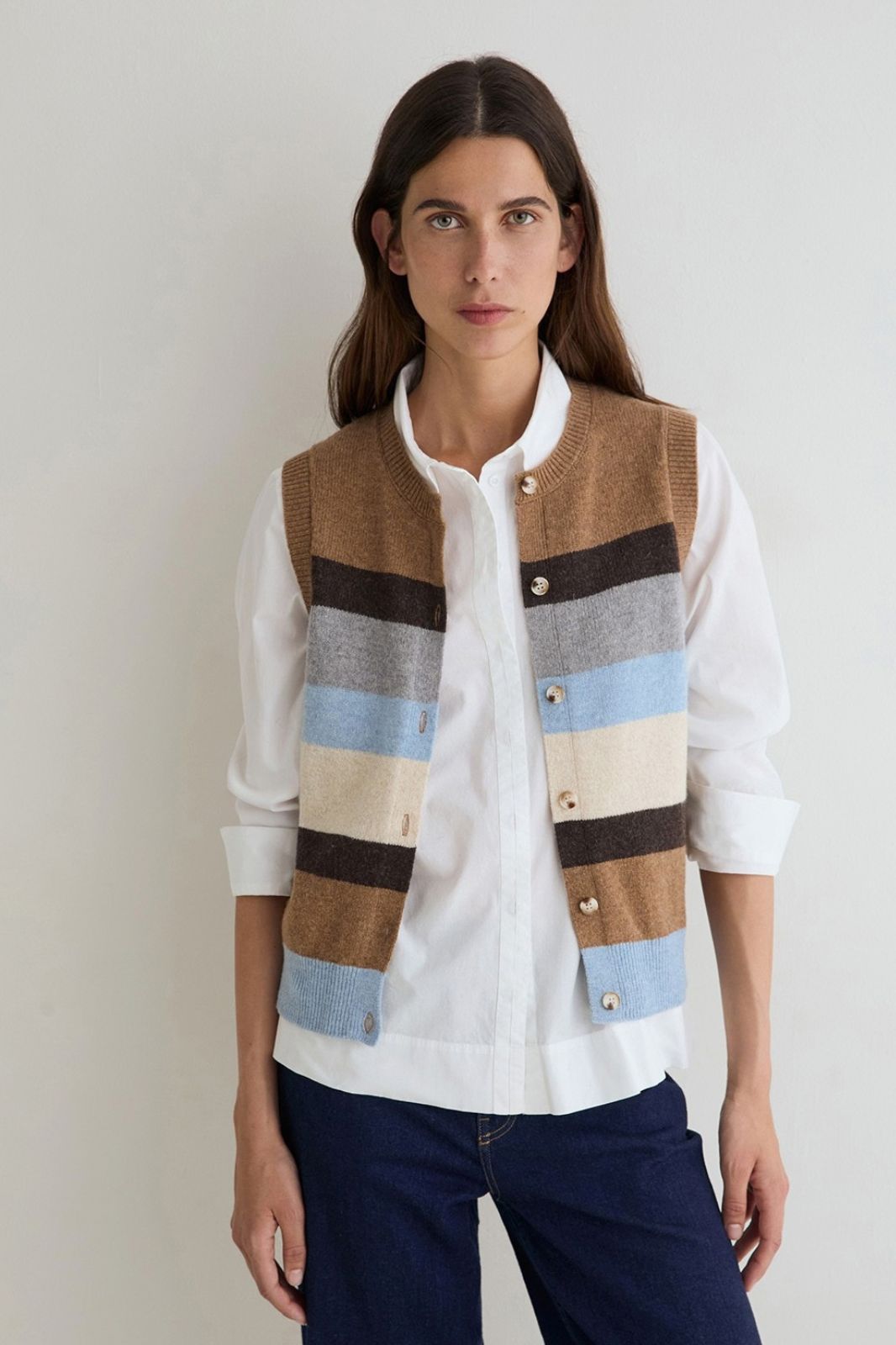 Open Striped Vest