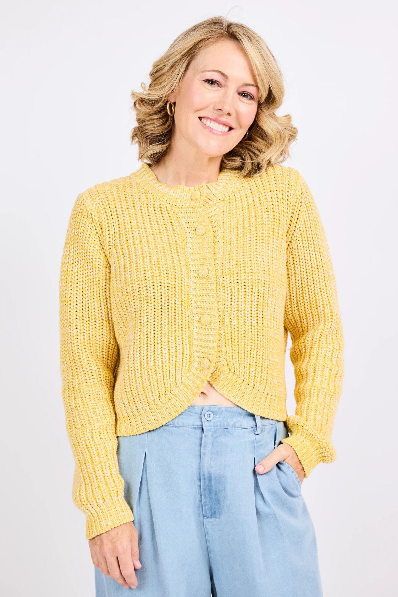 Sun Roof Tulip Hem Cardi