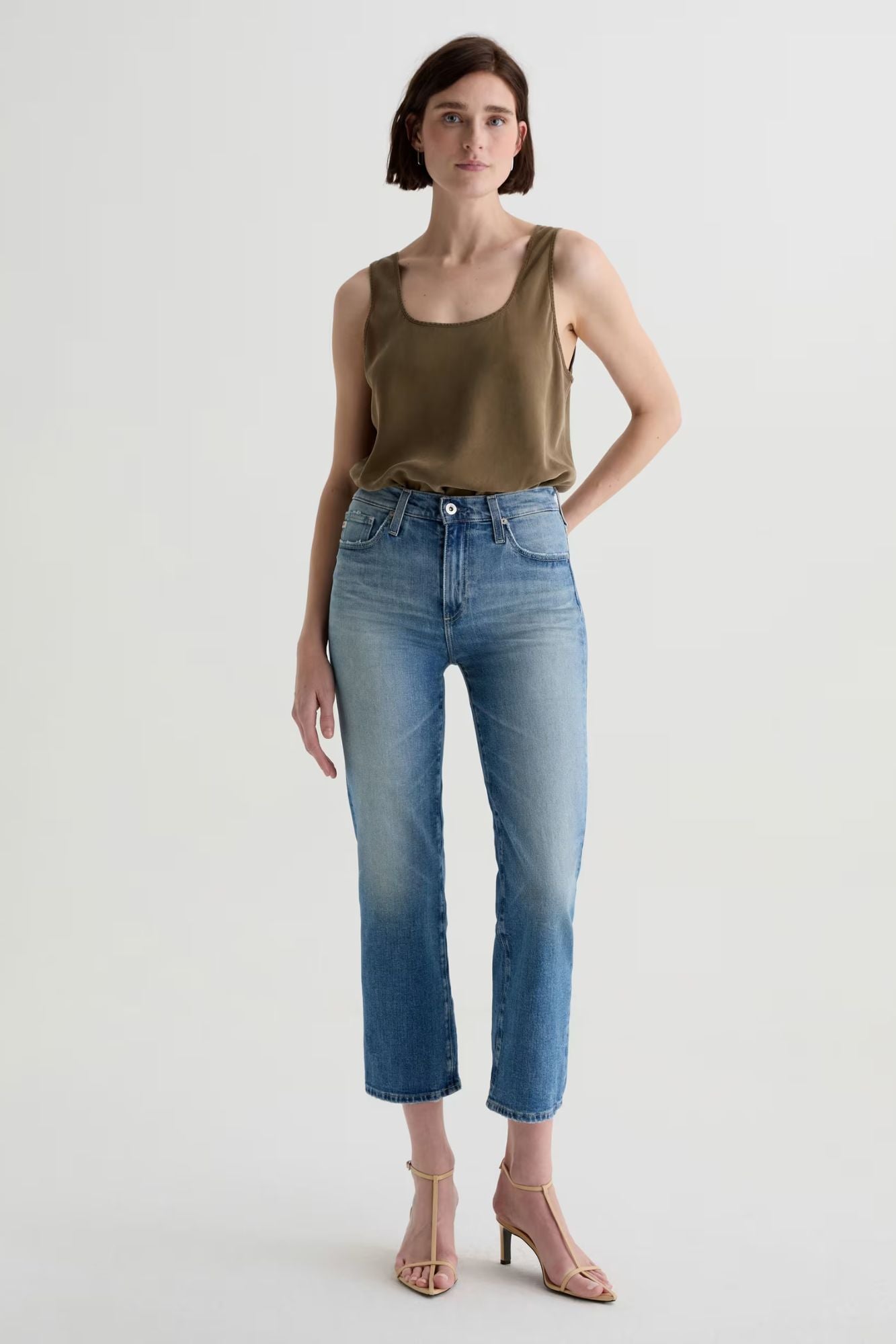 Brinley Crop Mid-Rise Straight Leg
