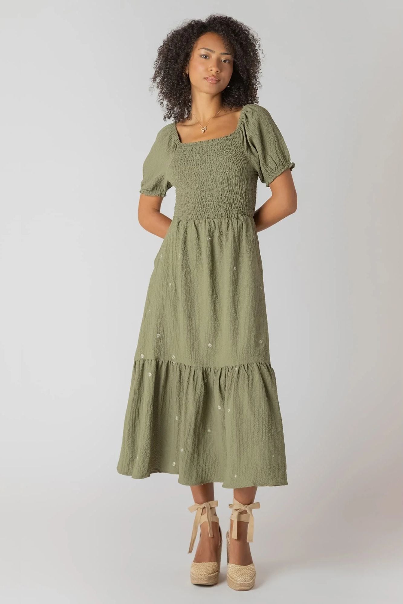 Smocked Tiered Maxi Dress