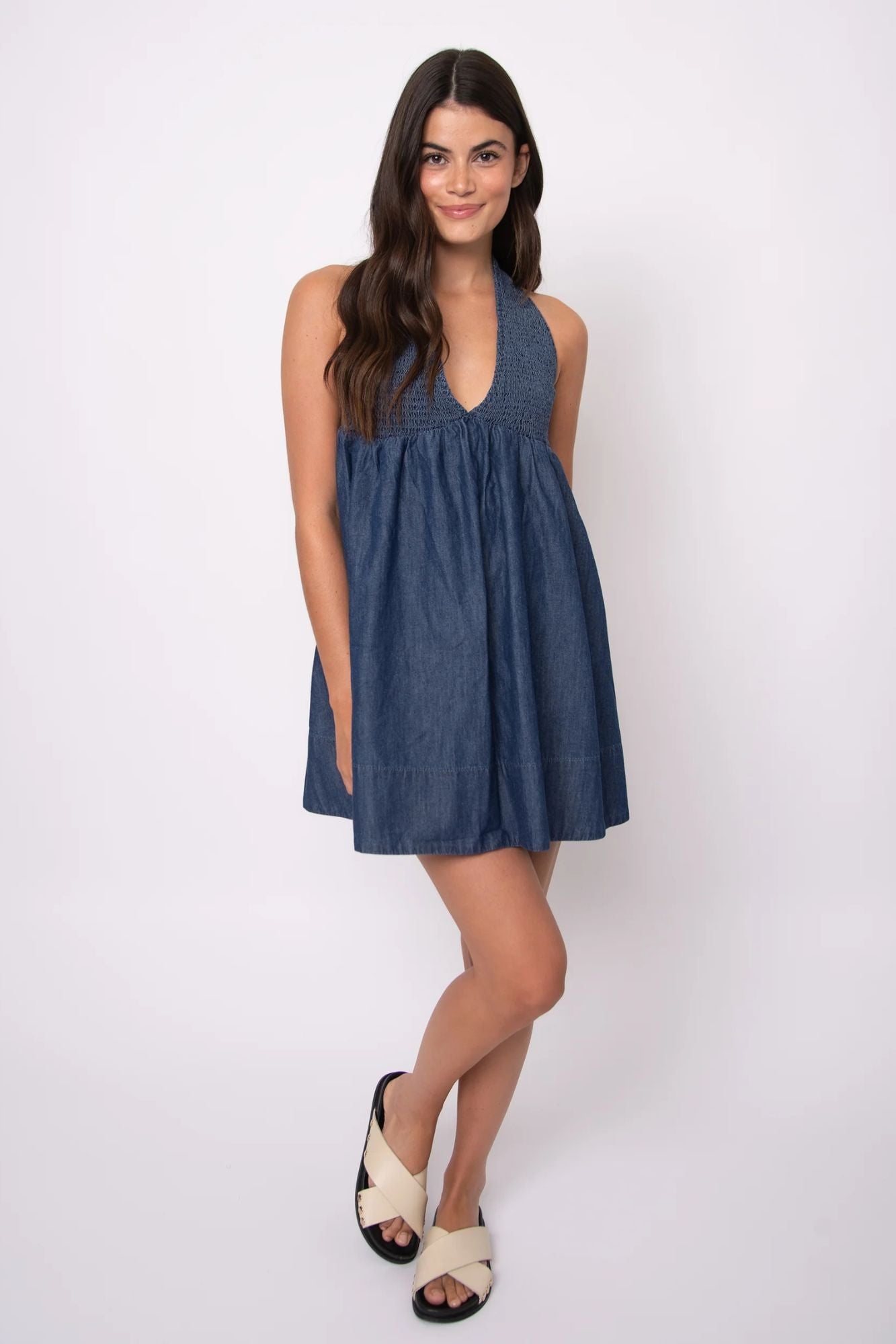 Karie Light Weight Denim Mini Dress