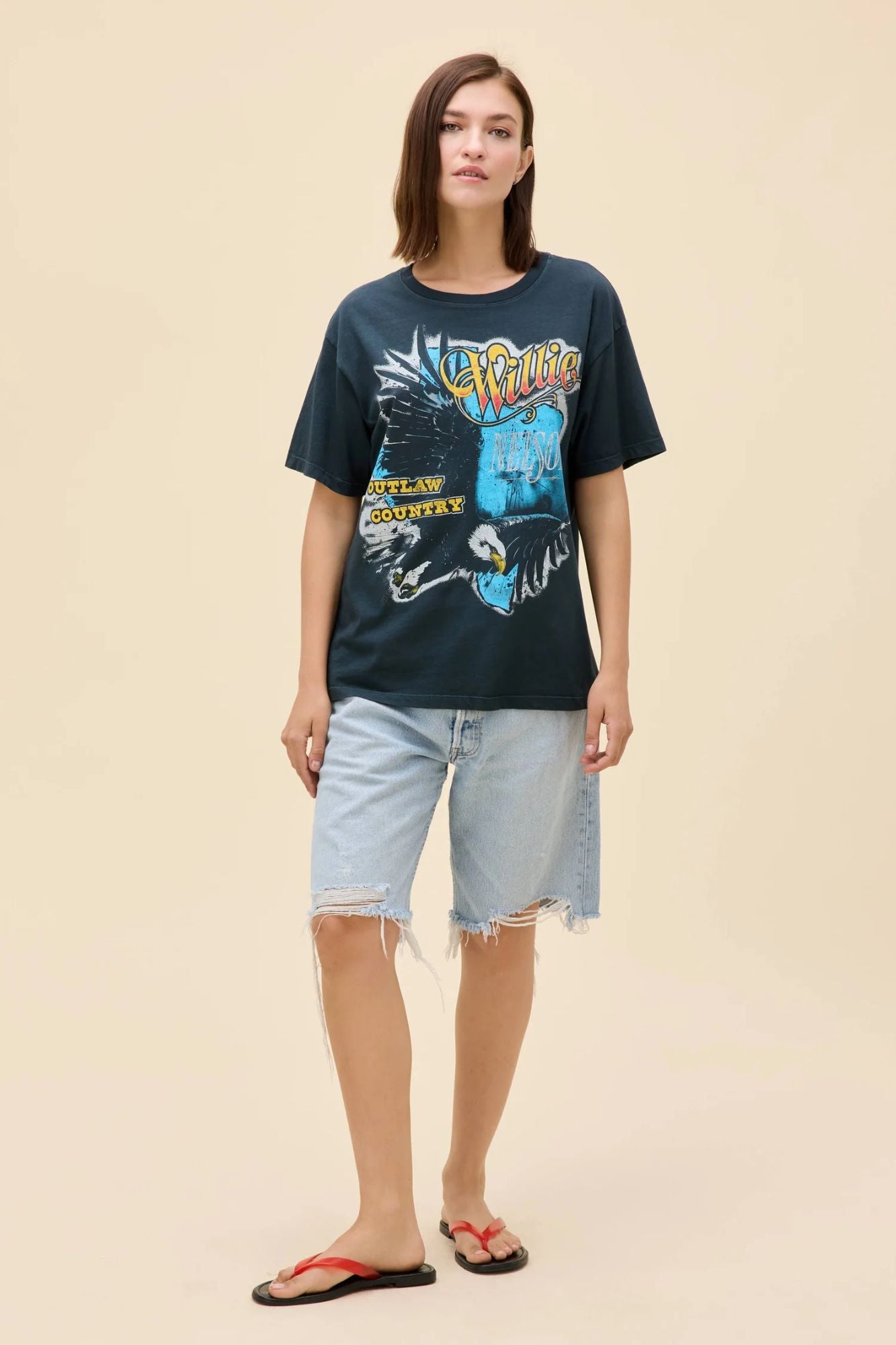 Willie Nelson Outlaw Country Boyfriend Tee