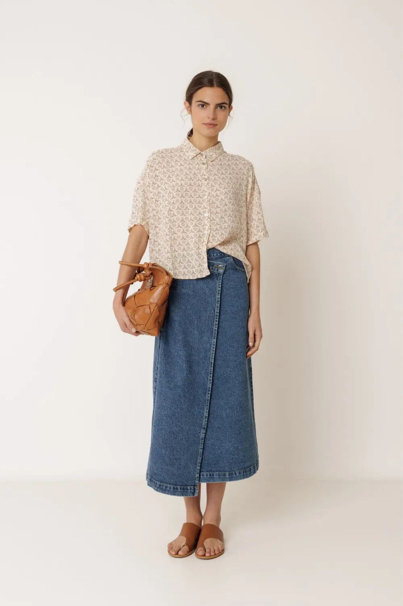 Oversize Block Print Shirt