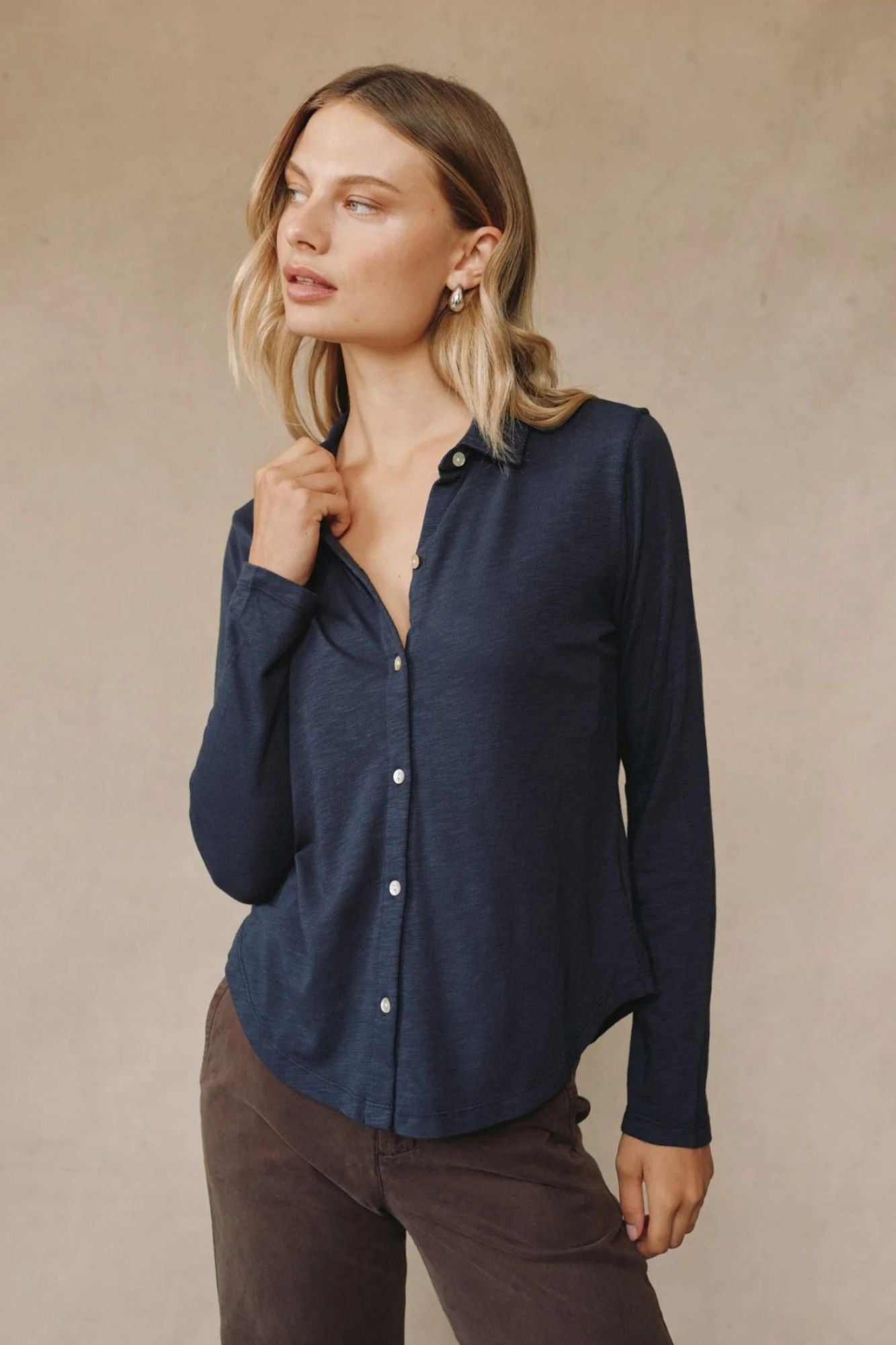 Button Knit Top
