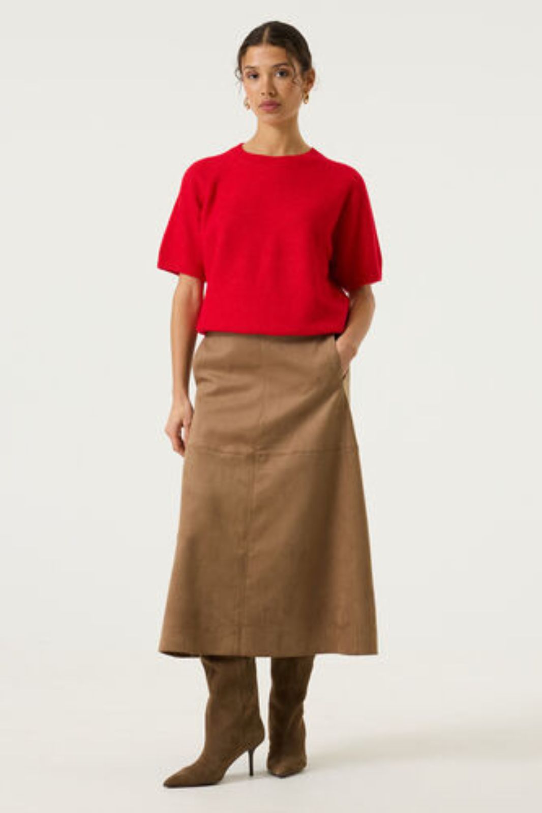 Brown Suede Skirt