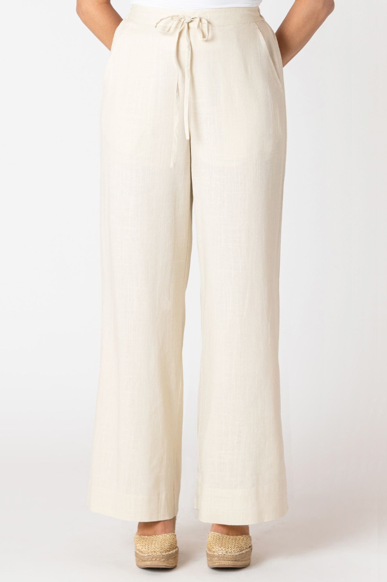 Wide Leg Elastic Waist Pant