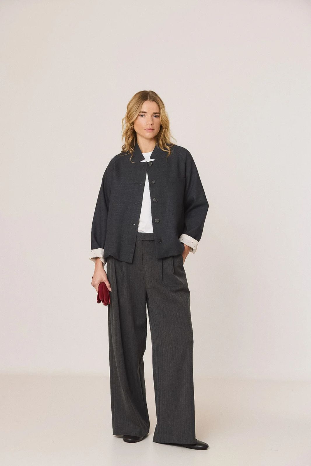 Jacket with Elastic Hem