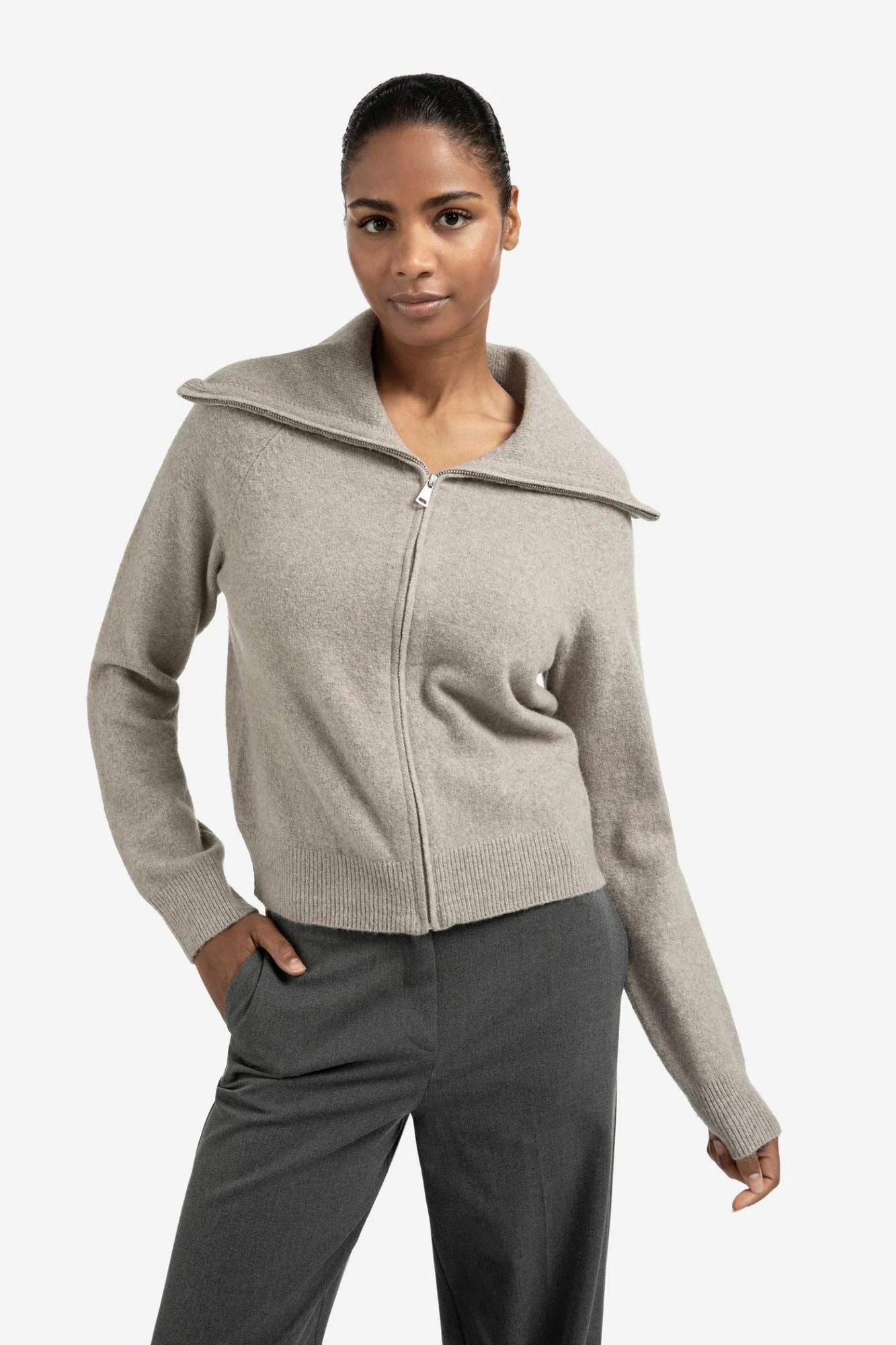 Cardigan With Zipper