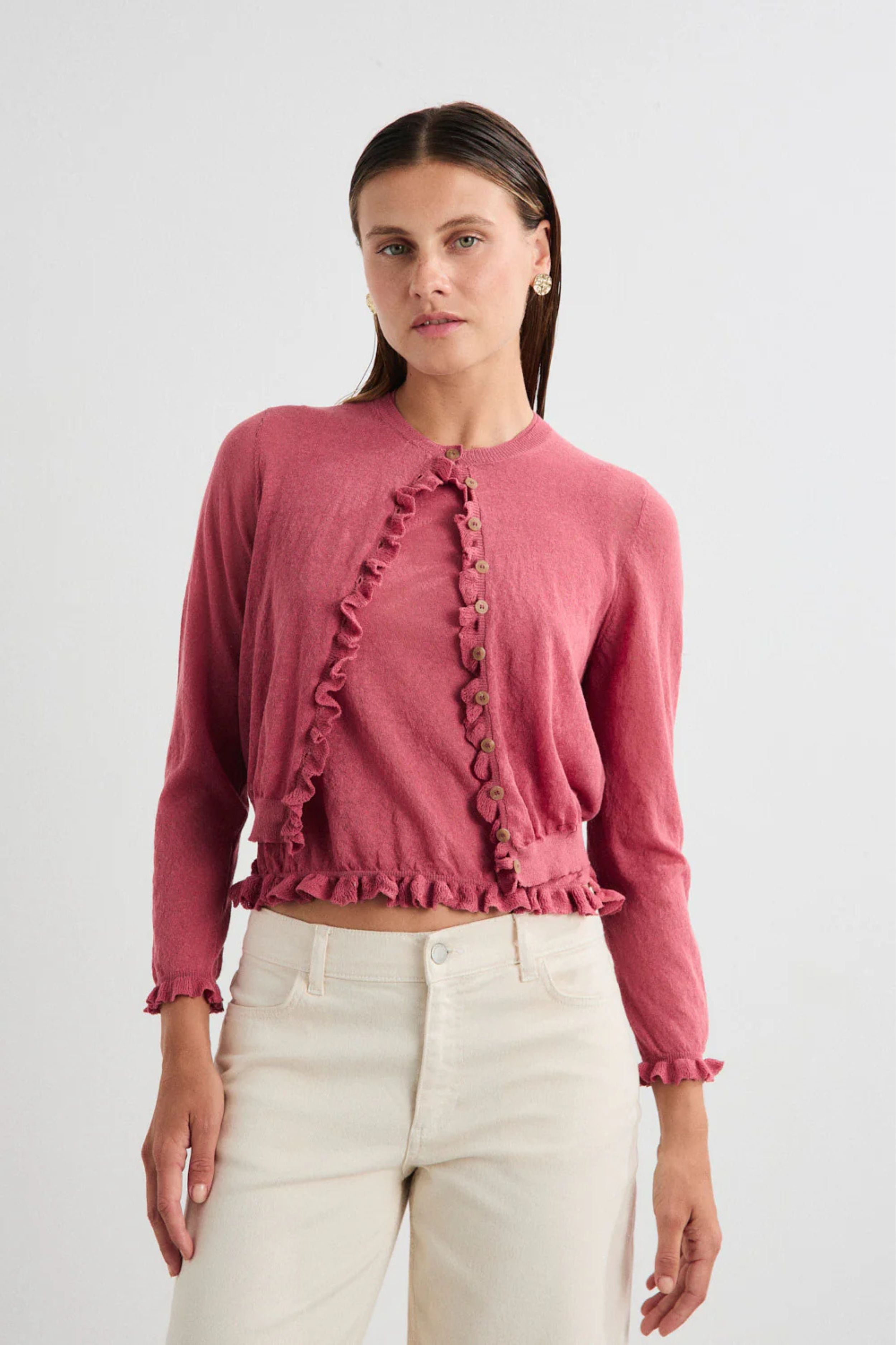 Mirri Cardigan With Ruffle