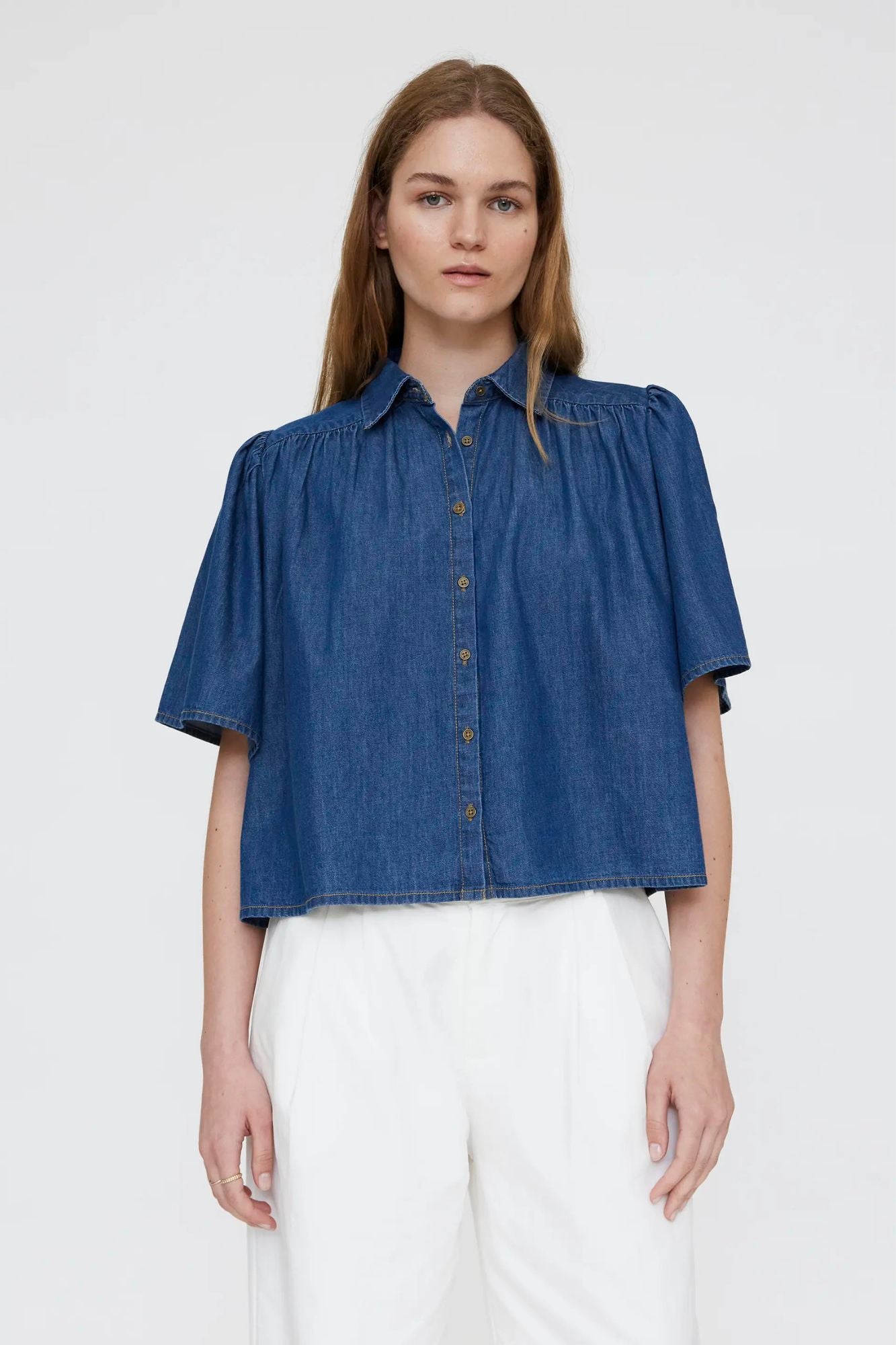 Flutter Denim Top