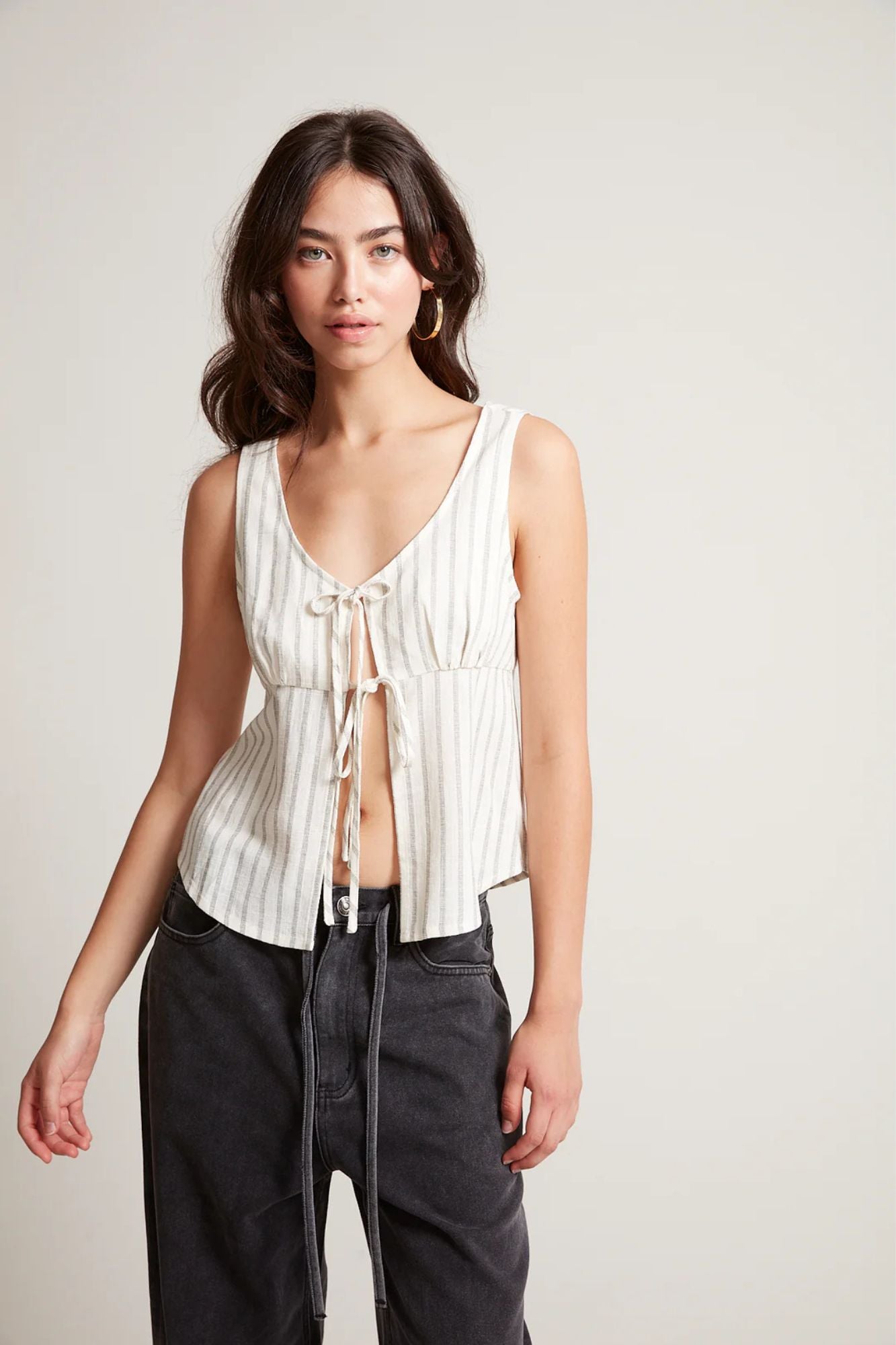 Lona Front Tie Top