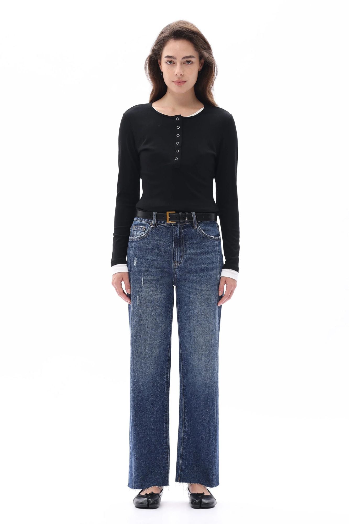 High Rise Straight Leg Jean