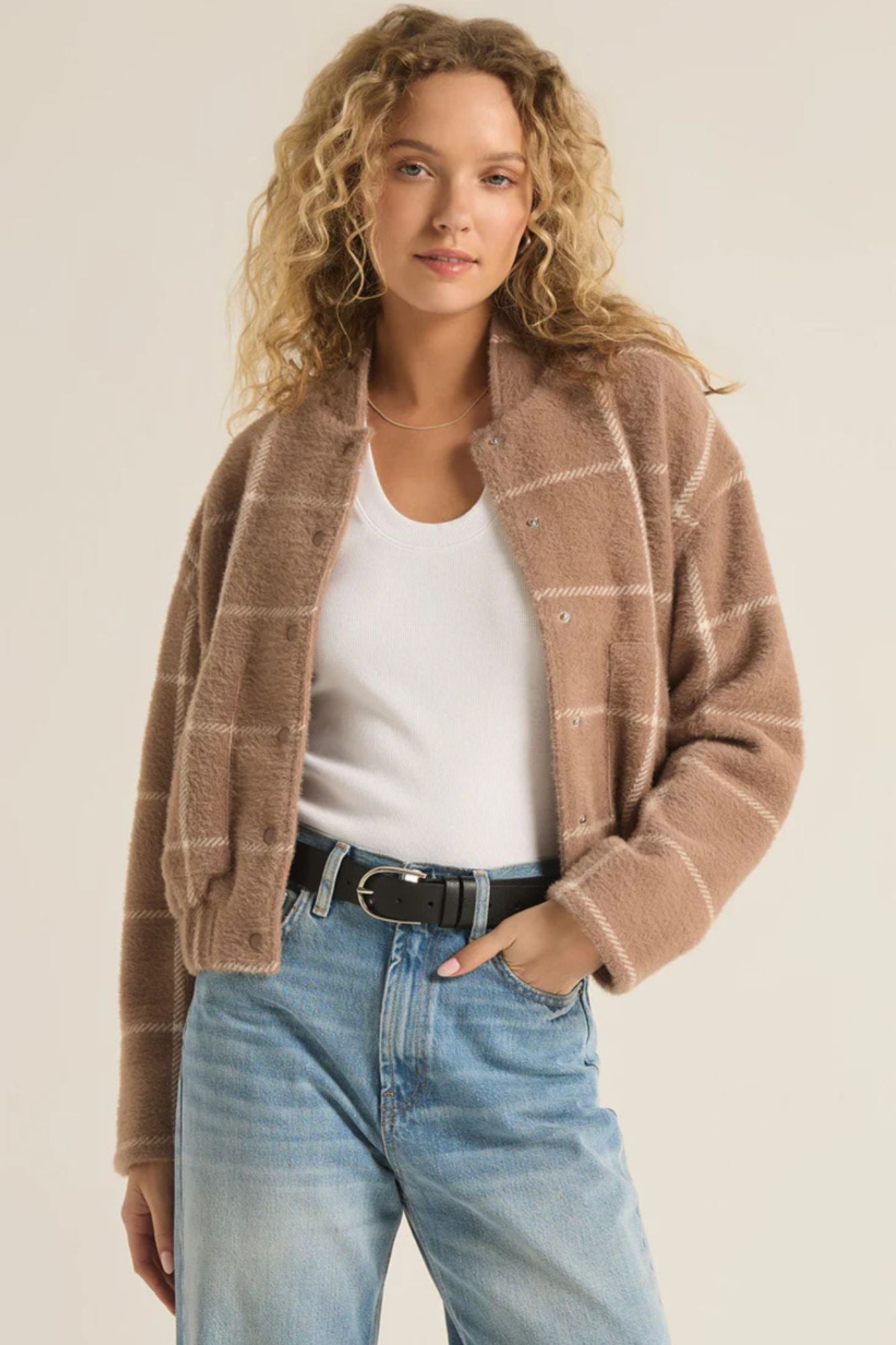 Lex Plaid Bomber Jacket