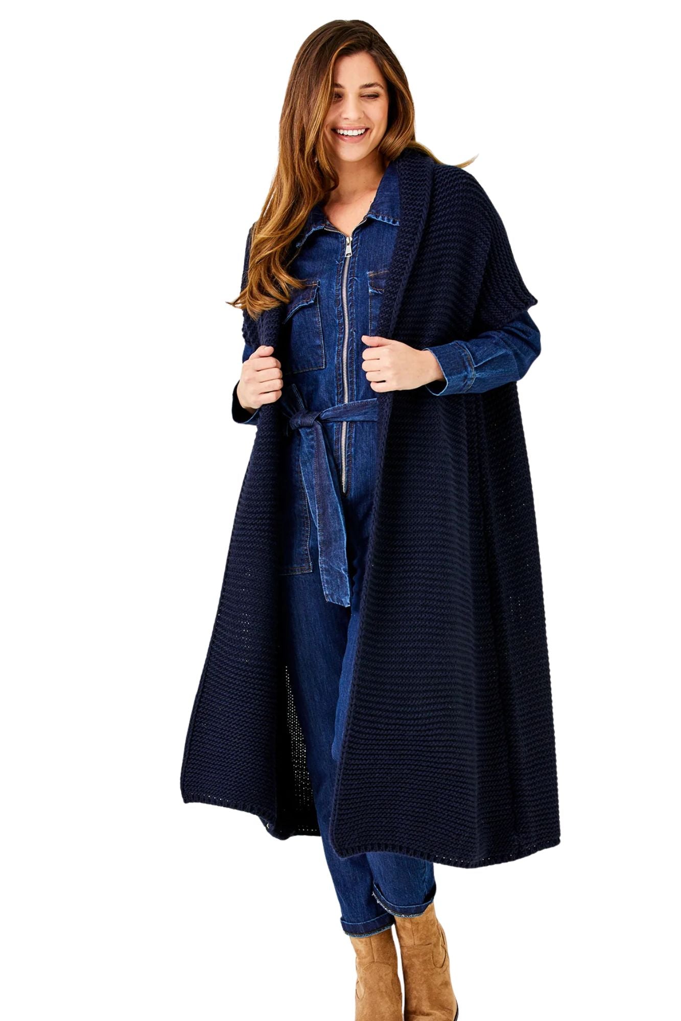Fernando Chunky Knit Long Gilet