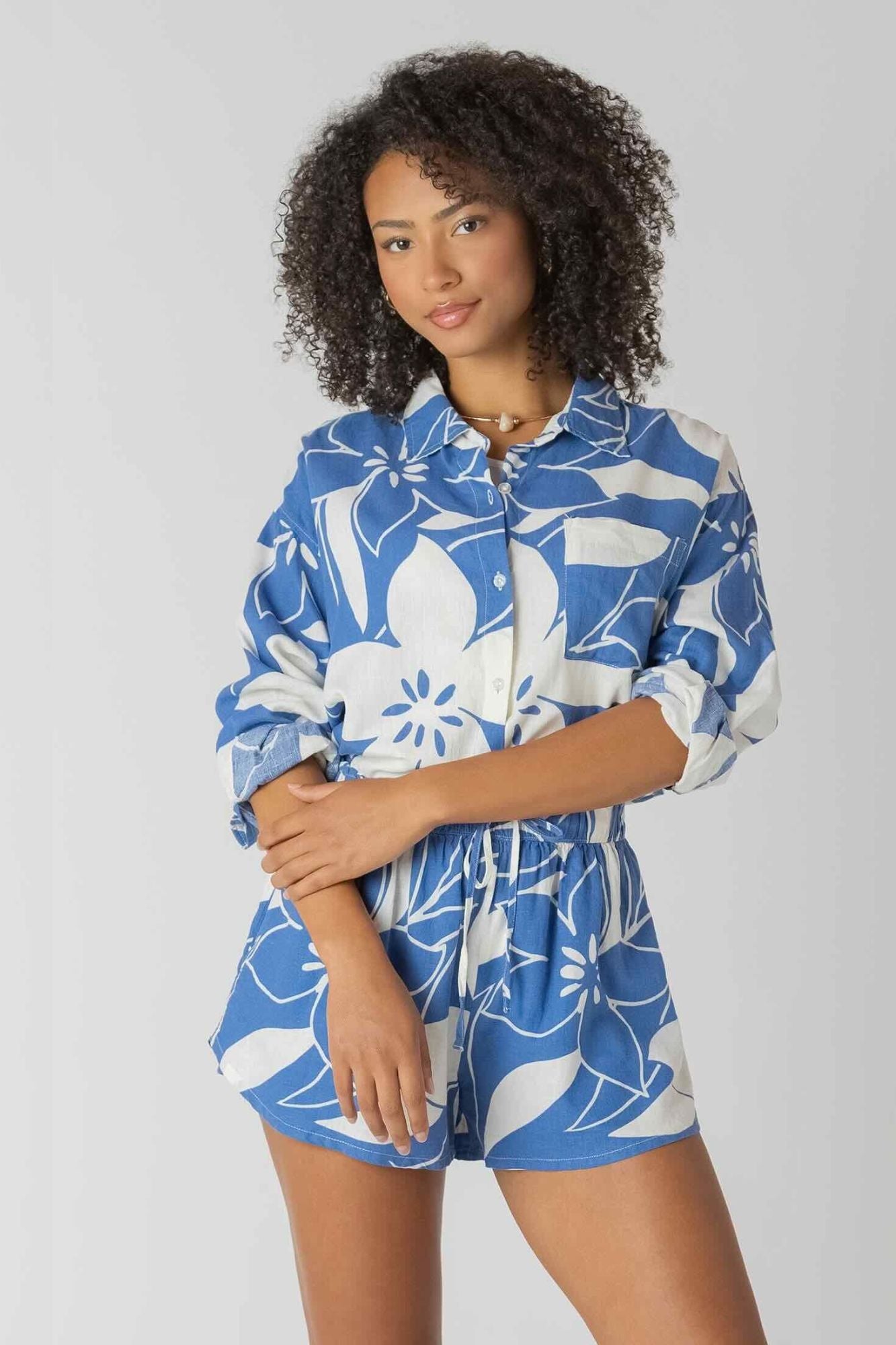 Button Front Linen Shirt