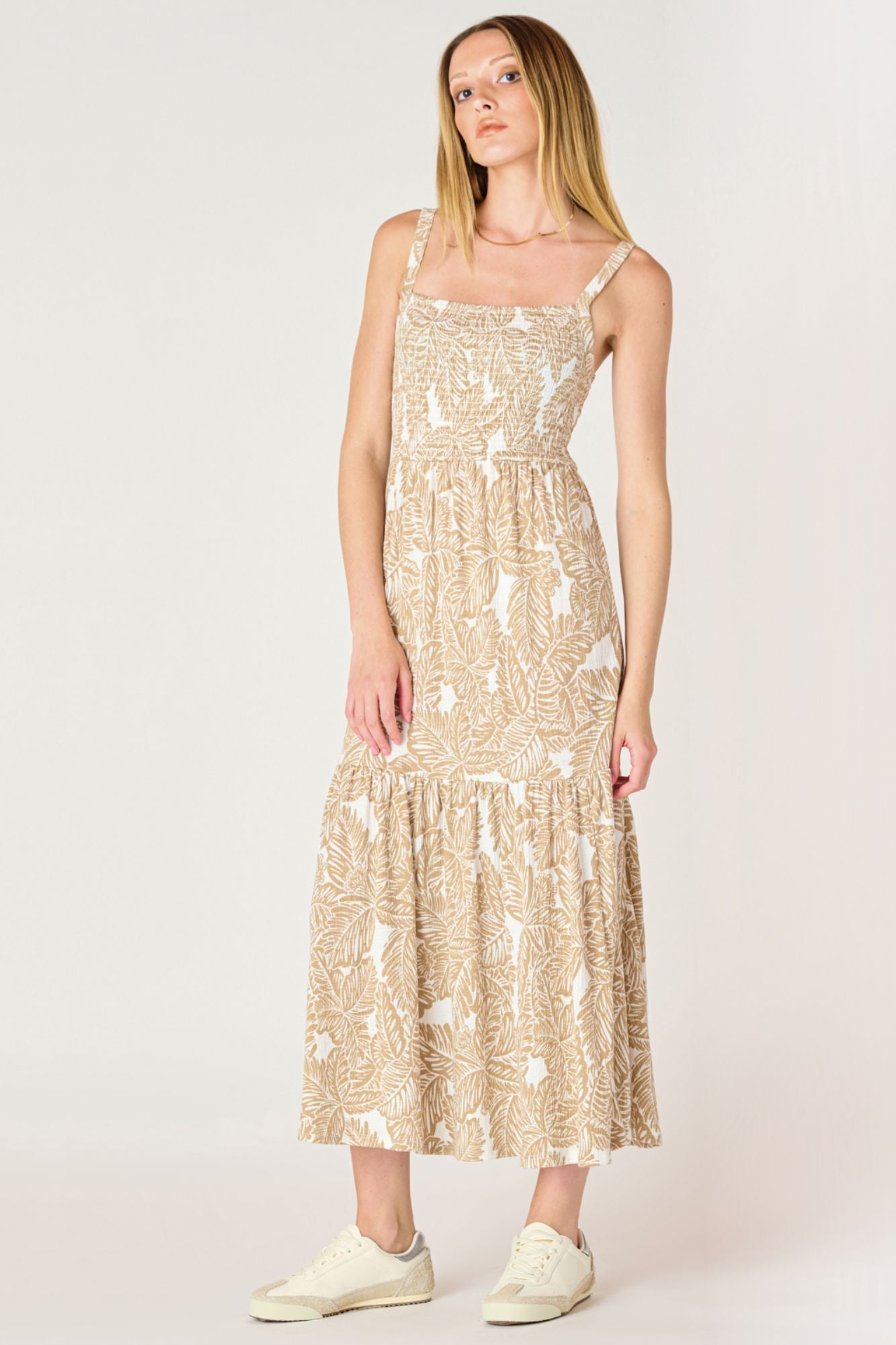 Nova Smocked Midi Dress