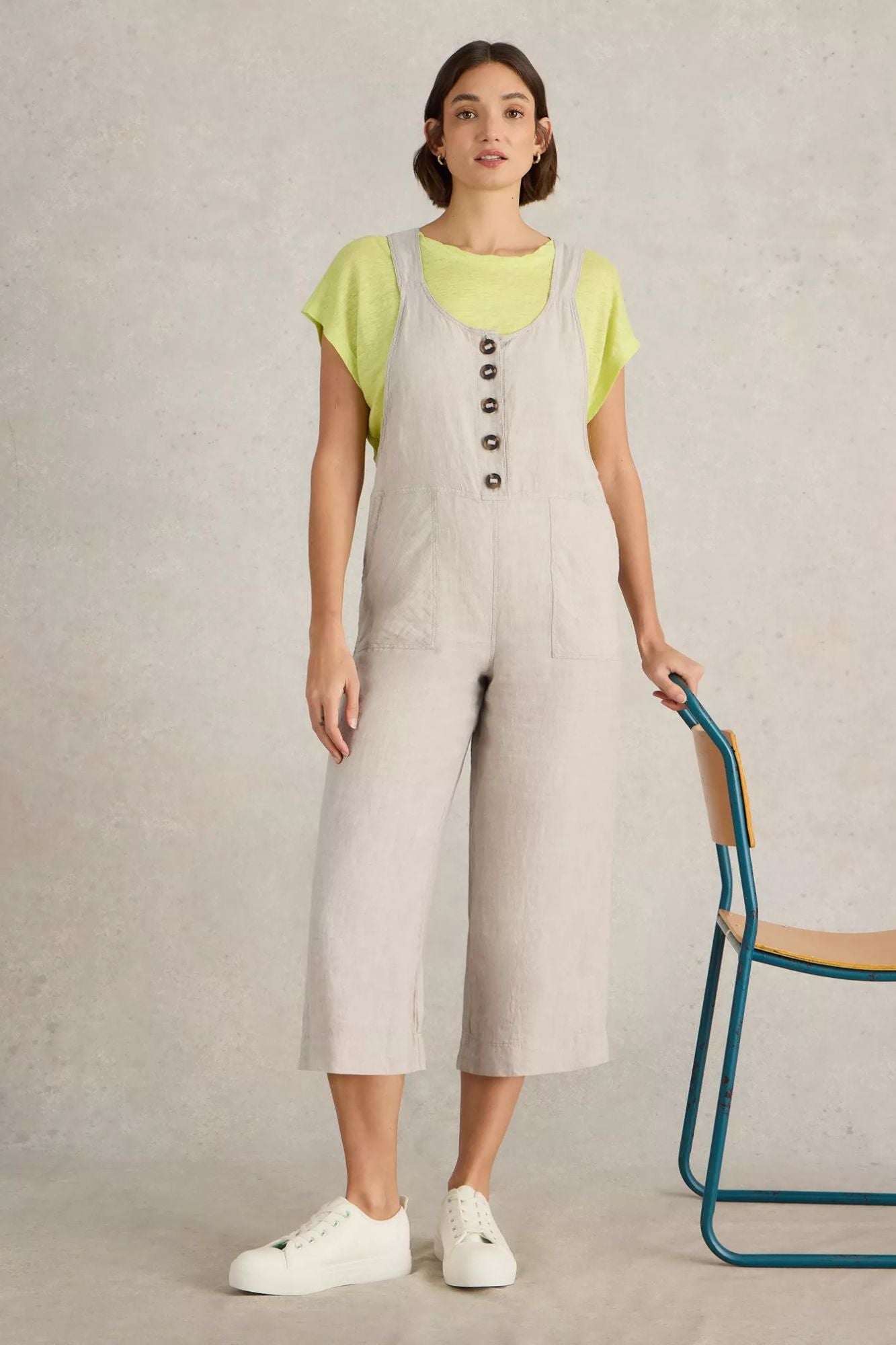 Viola Linen Dungaree