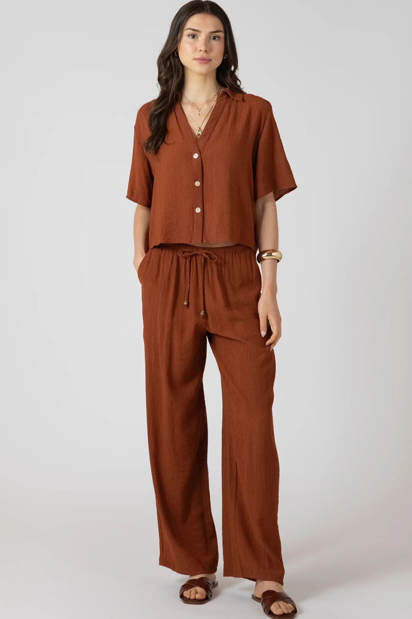 Drawstring Wide Pant