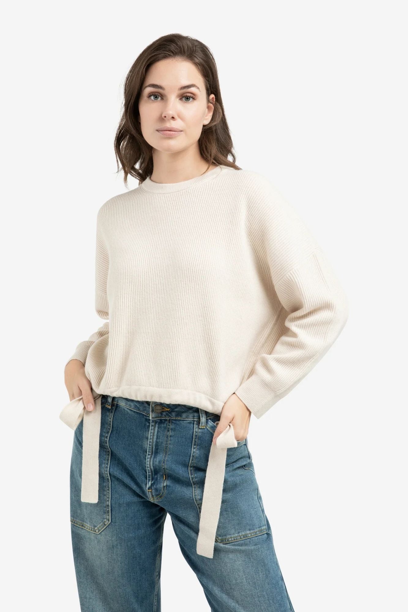 Knitted Sweater with Cords