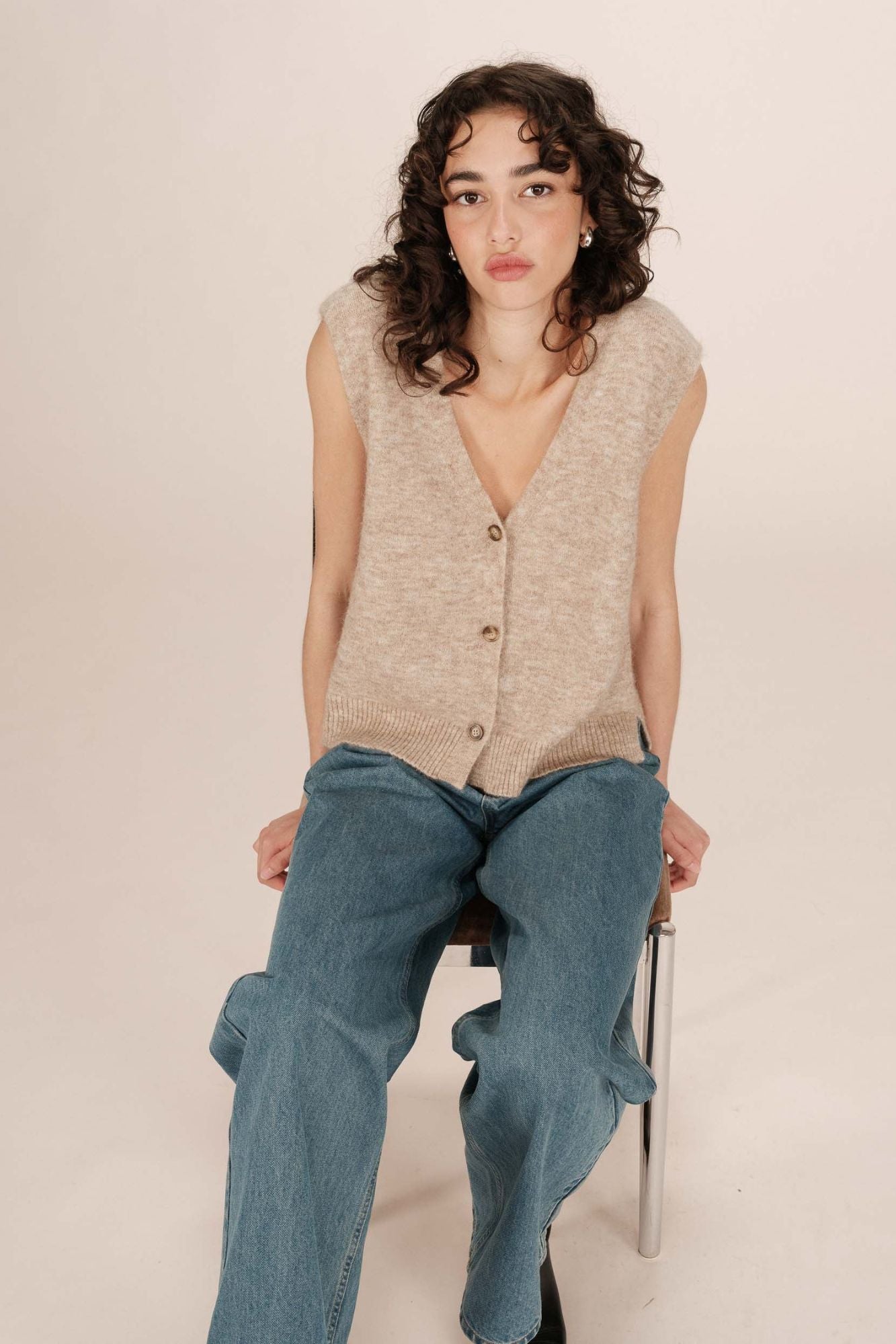 Santa Sleeveless Cardigan