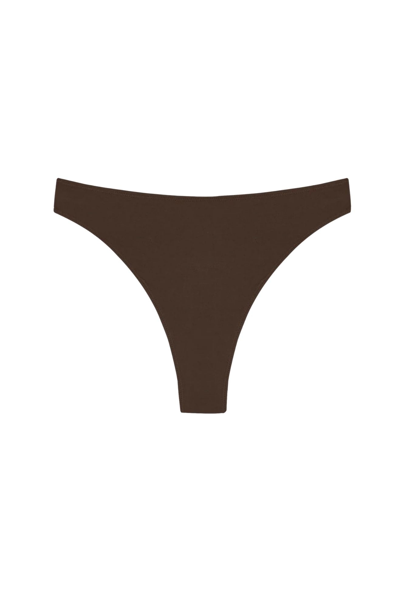 High Rise Thong Mineral Undies | Brown