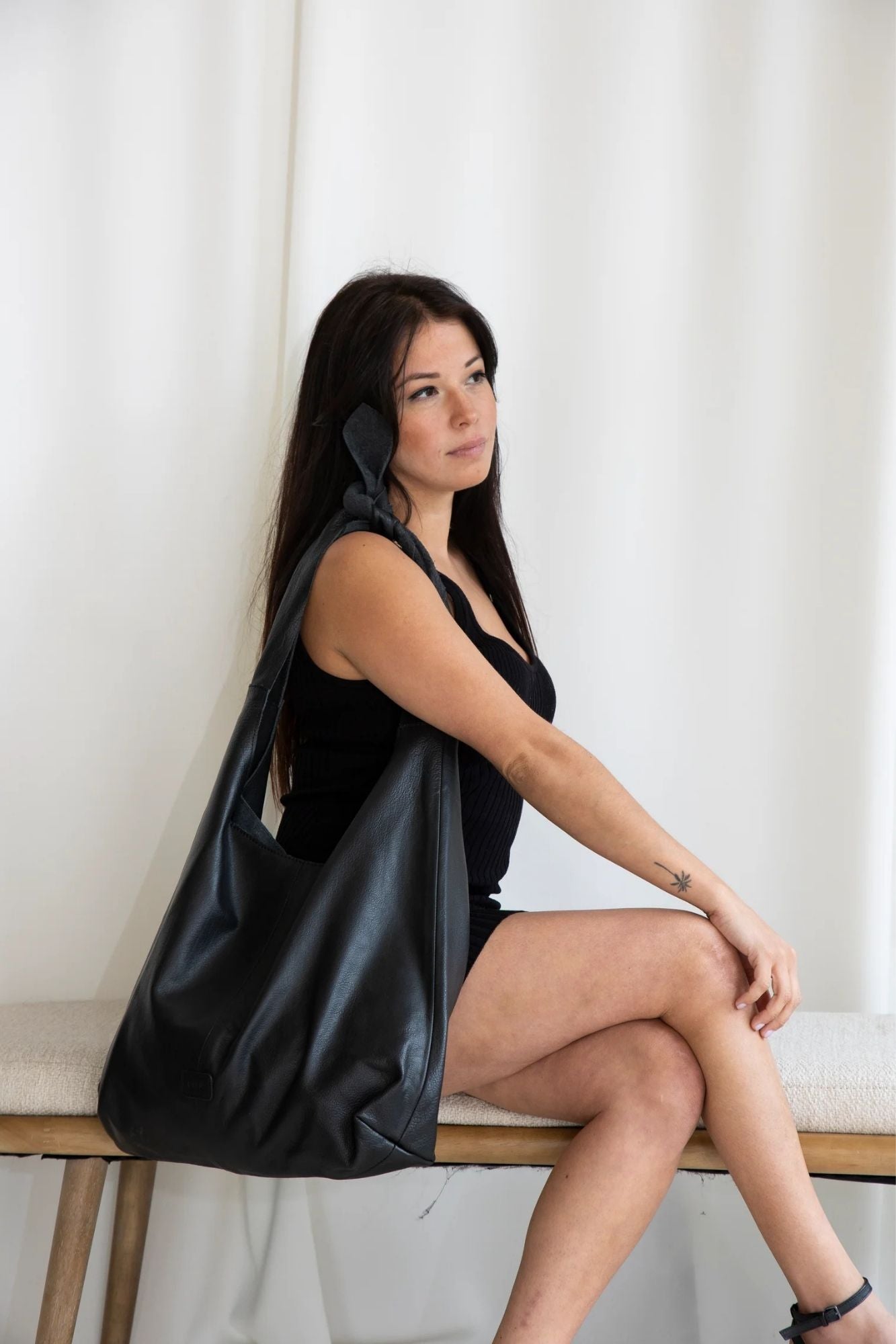 Knot Leather Shoulder Bag