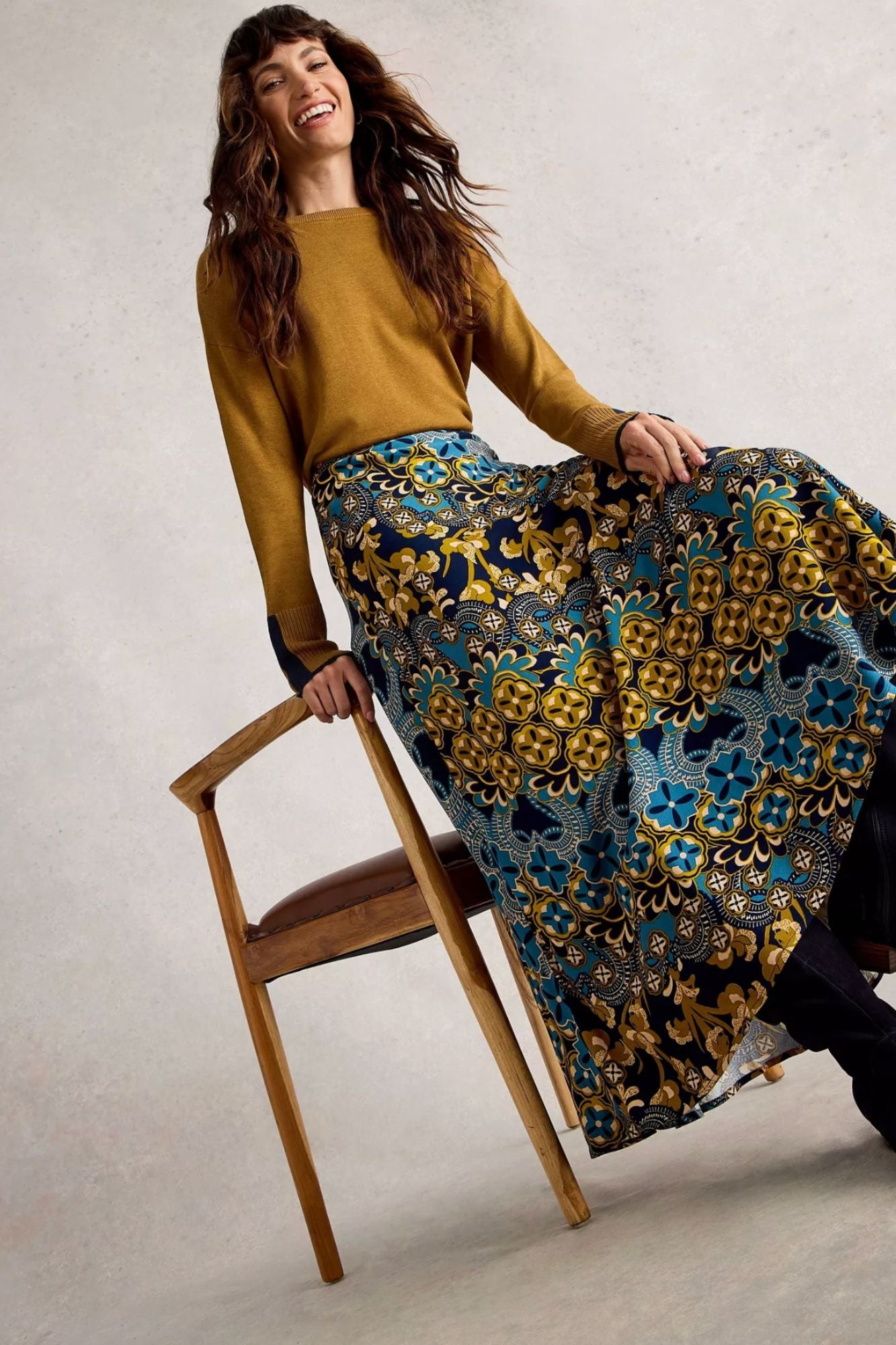 Hope Bias Cut Maxi Skirt