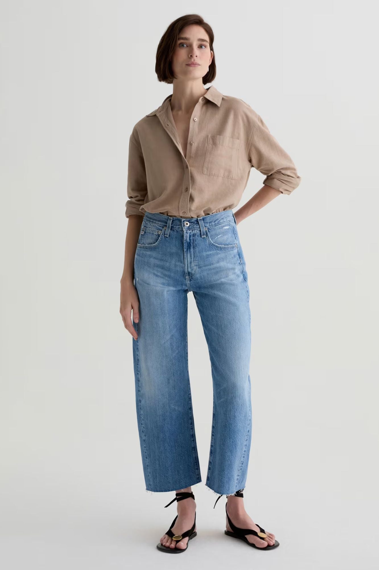 Hattie Crop High-Rise Barrel