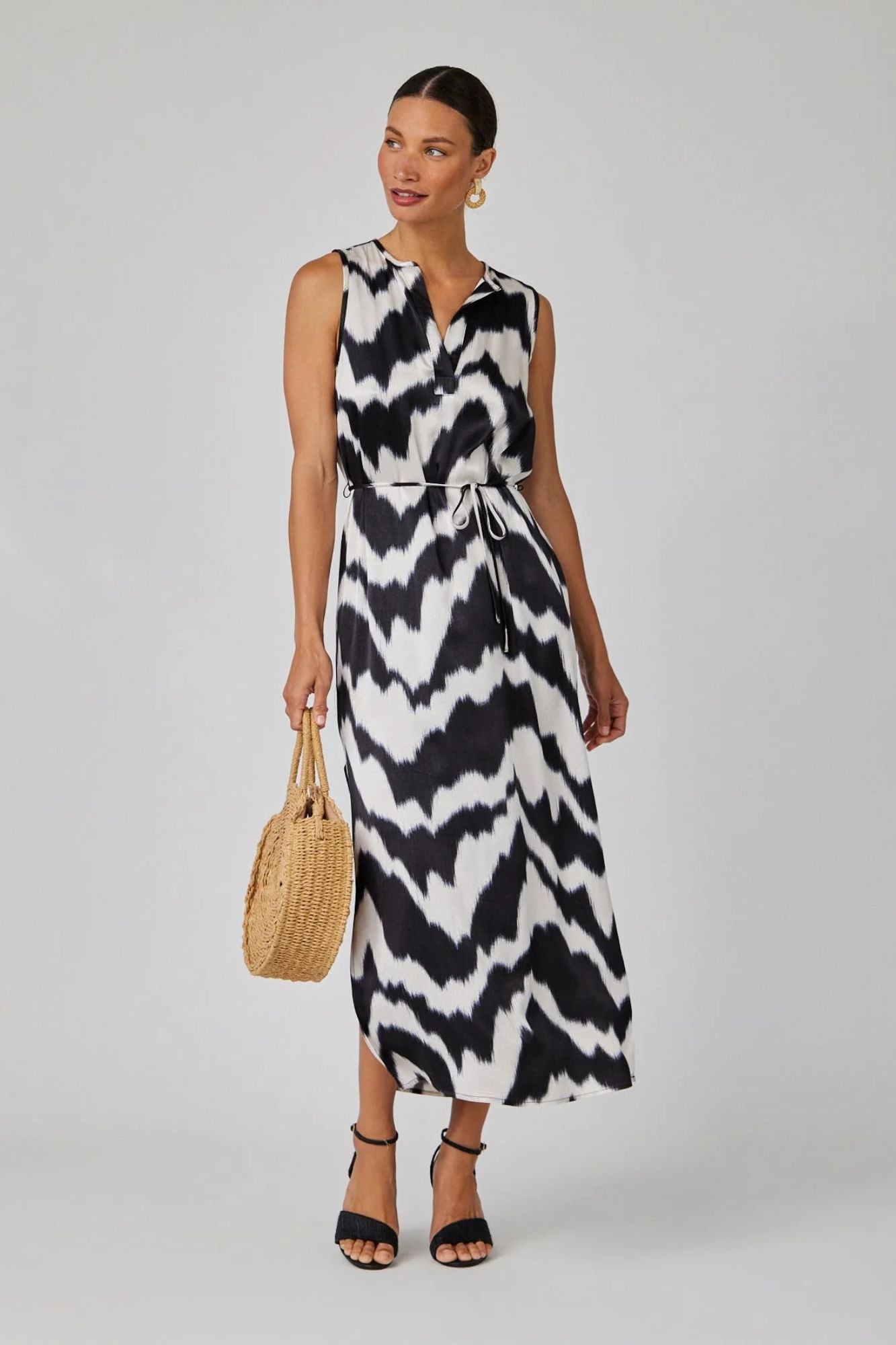 Sleeveless Belted Maxi Dress
