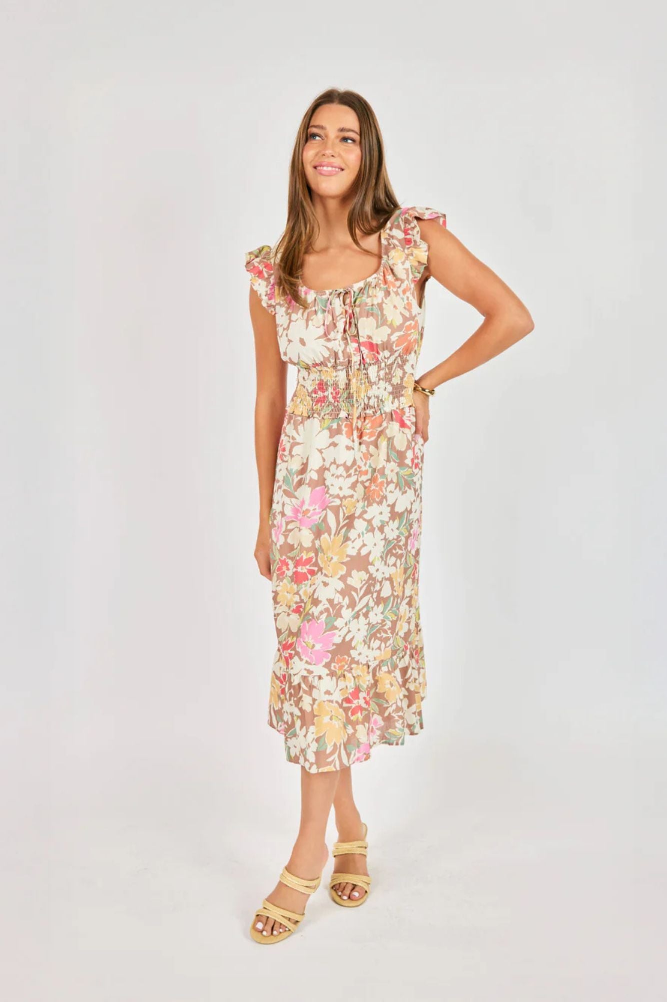 Floral Dunes Midi Dress