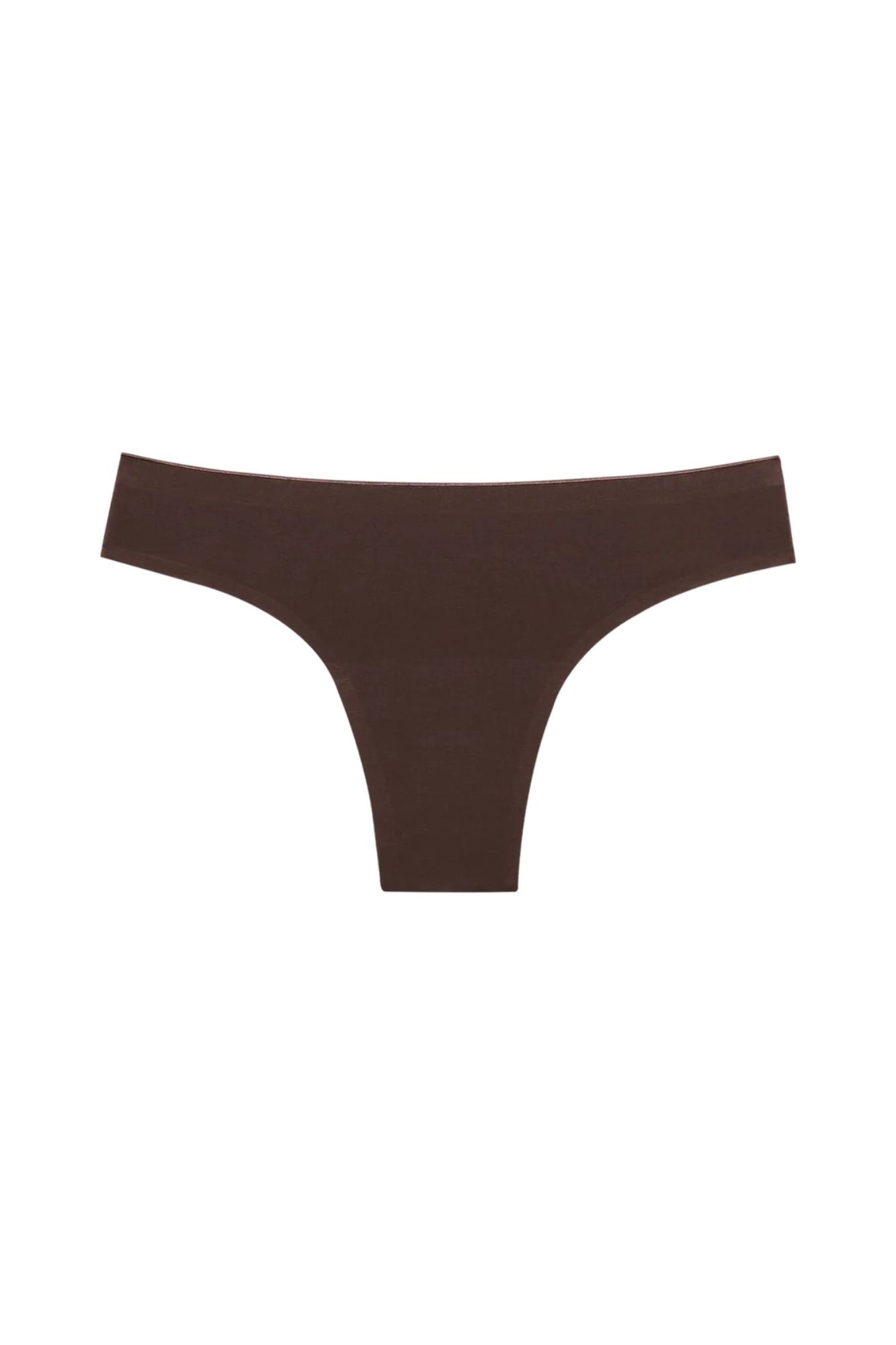 Seamless Low-Mid Rise Mineral Thong I Brown