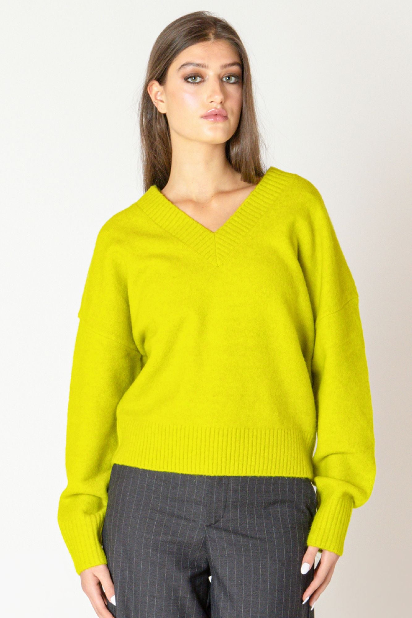 Soft Rib Trim Sweater