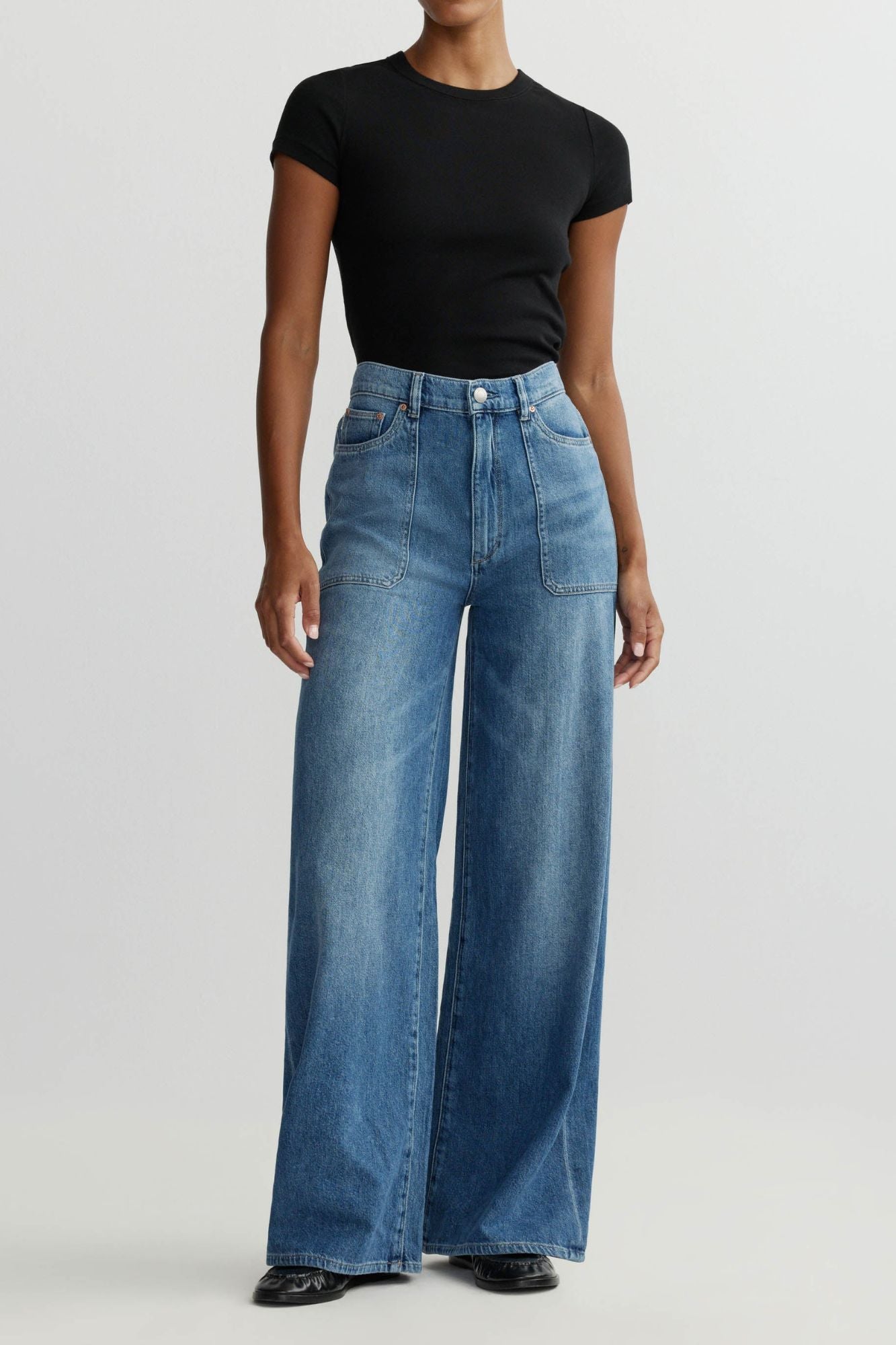 Hepburn Wide Leg High Rise Jeans