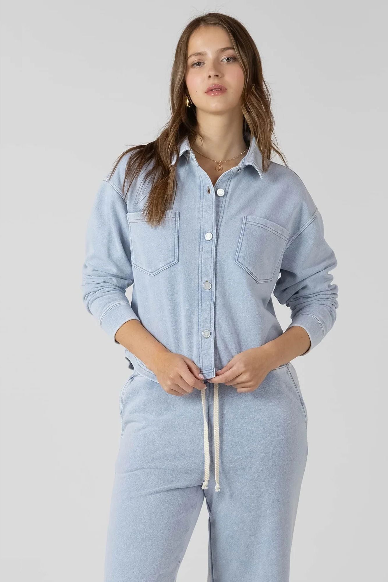 Cropped Knit Overshirt