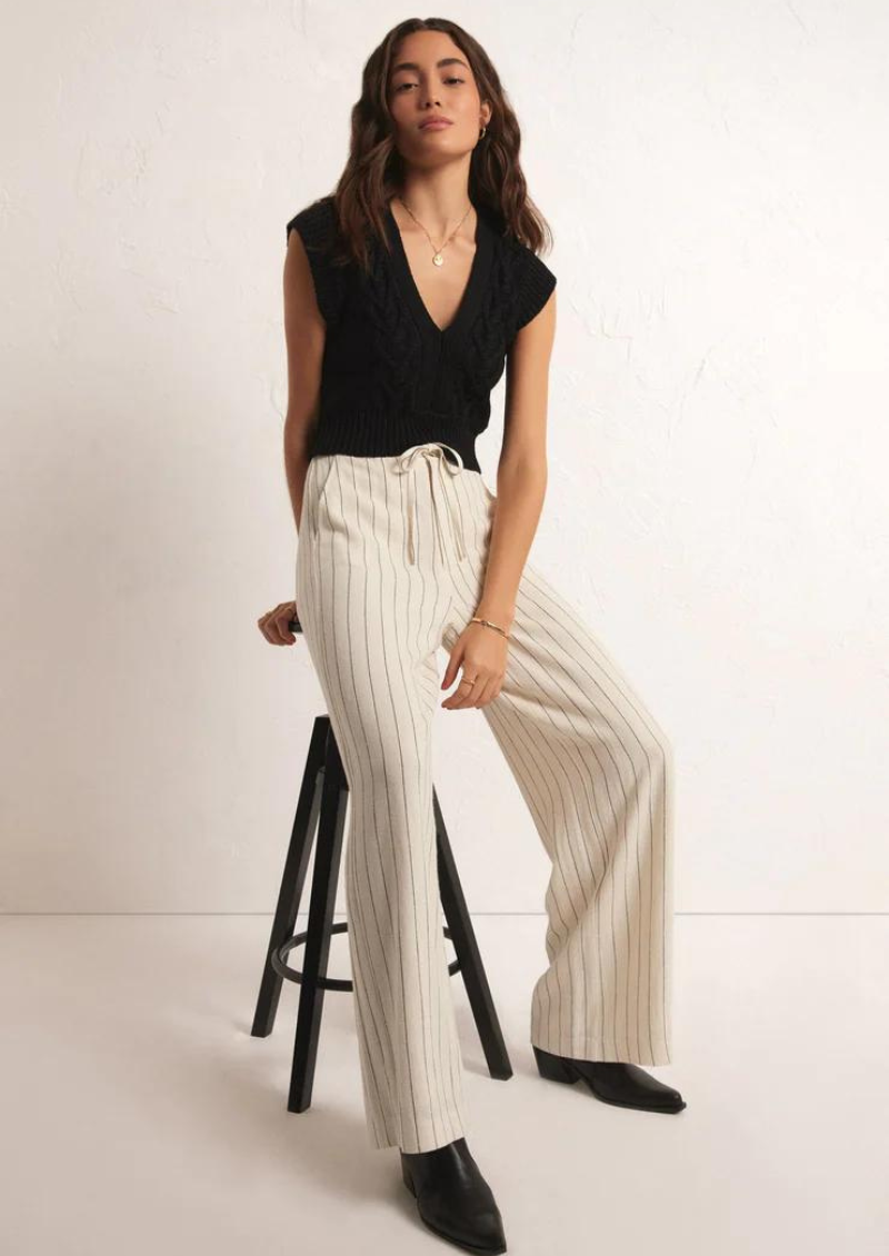 Pantalon Cortez à fines rayures
