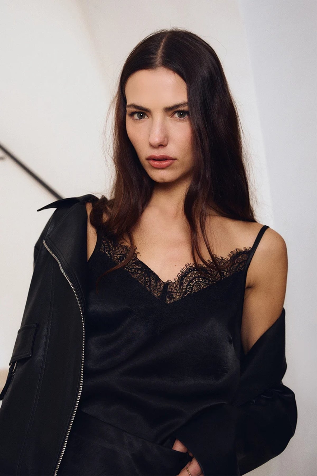 Satin Camisole With Lace