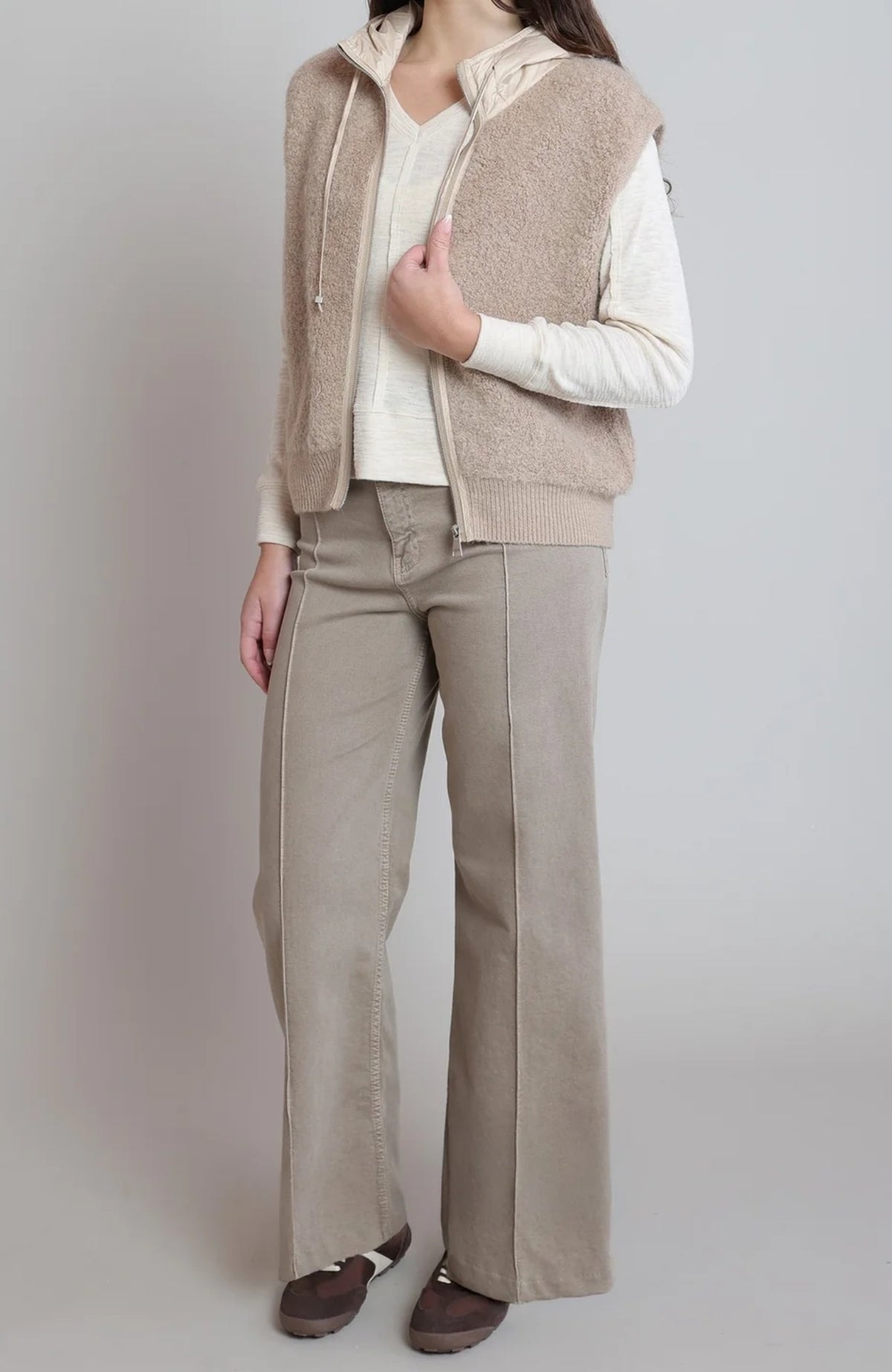 Hooded Boucle Vest