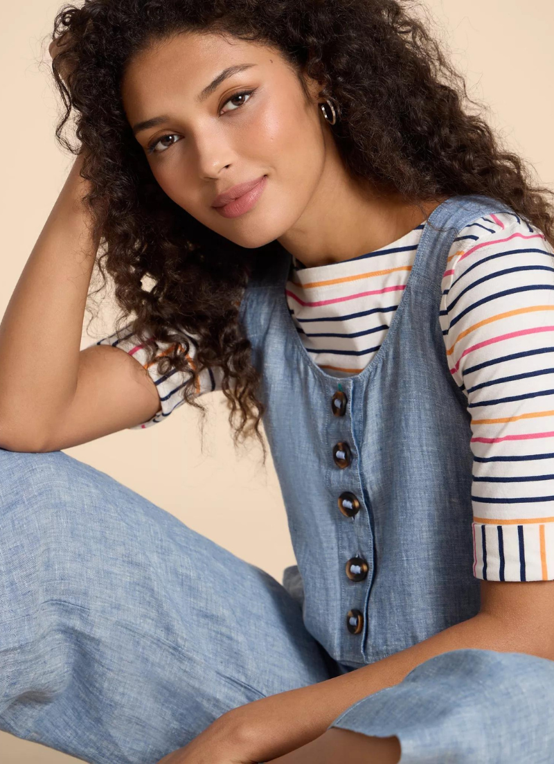 Viola Linen Dungaree