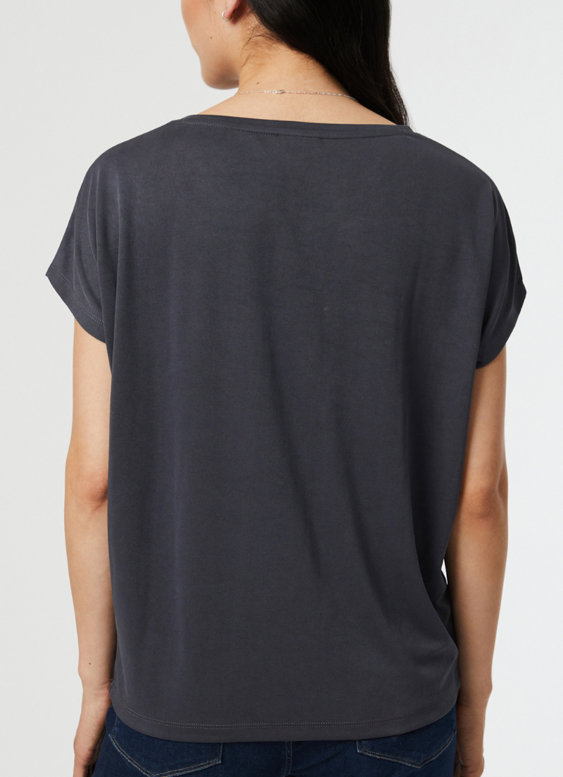 T-shirt à manches courtes gris bleu