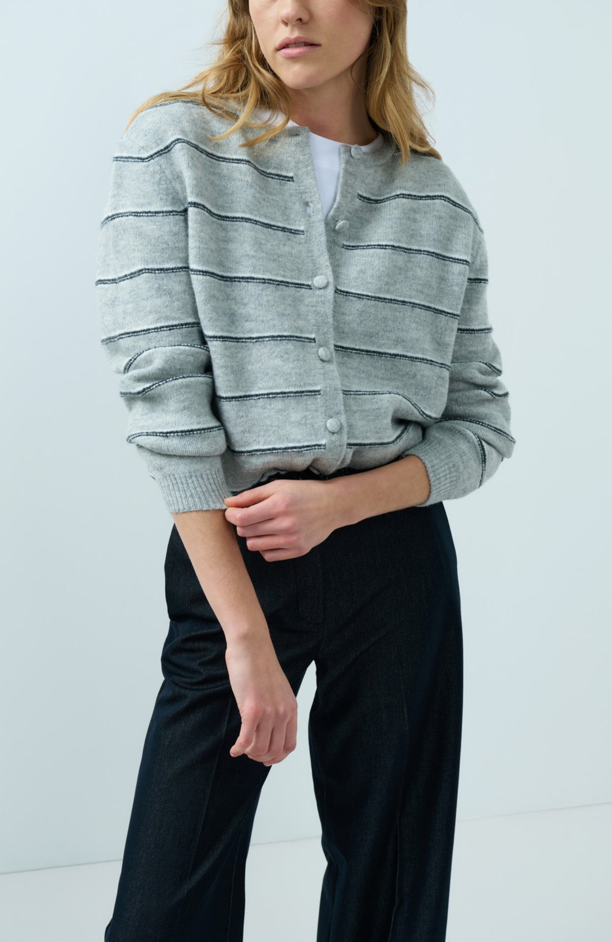 Knit Striped Cardigan
