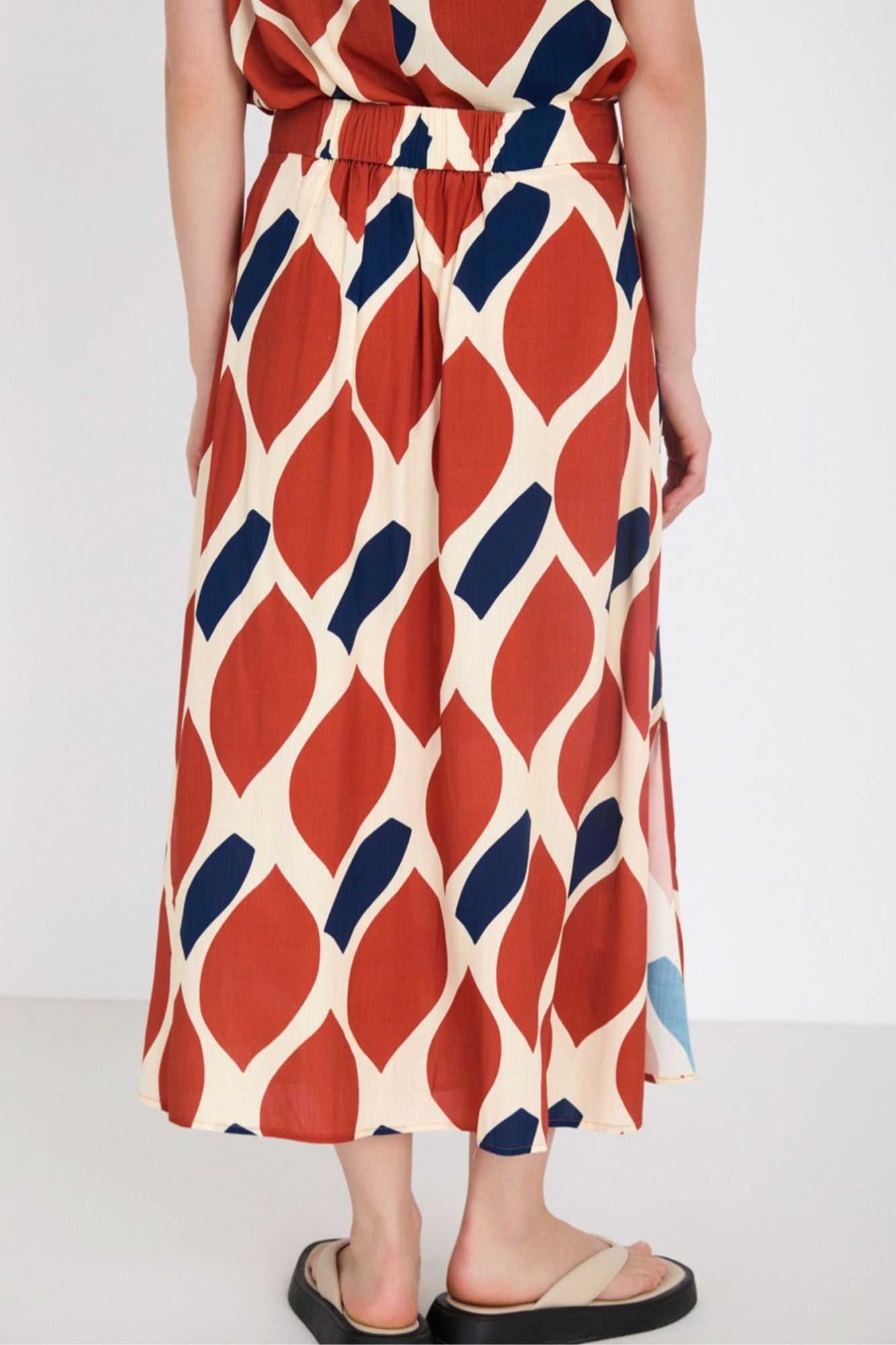 Printed Midi Skirt