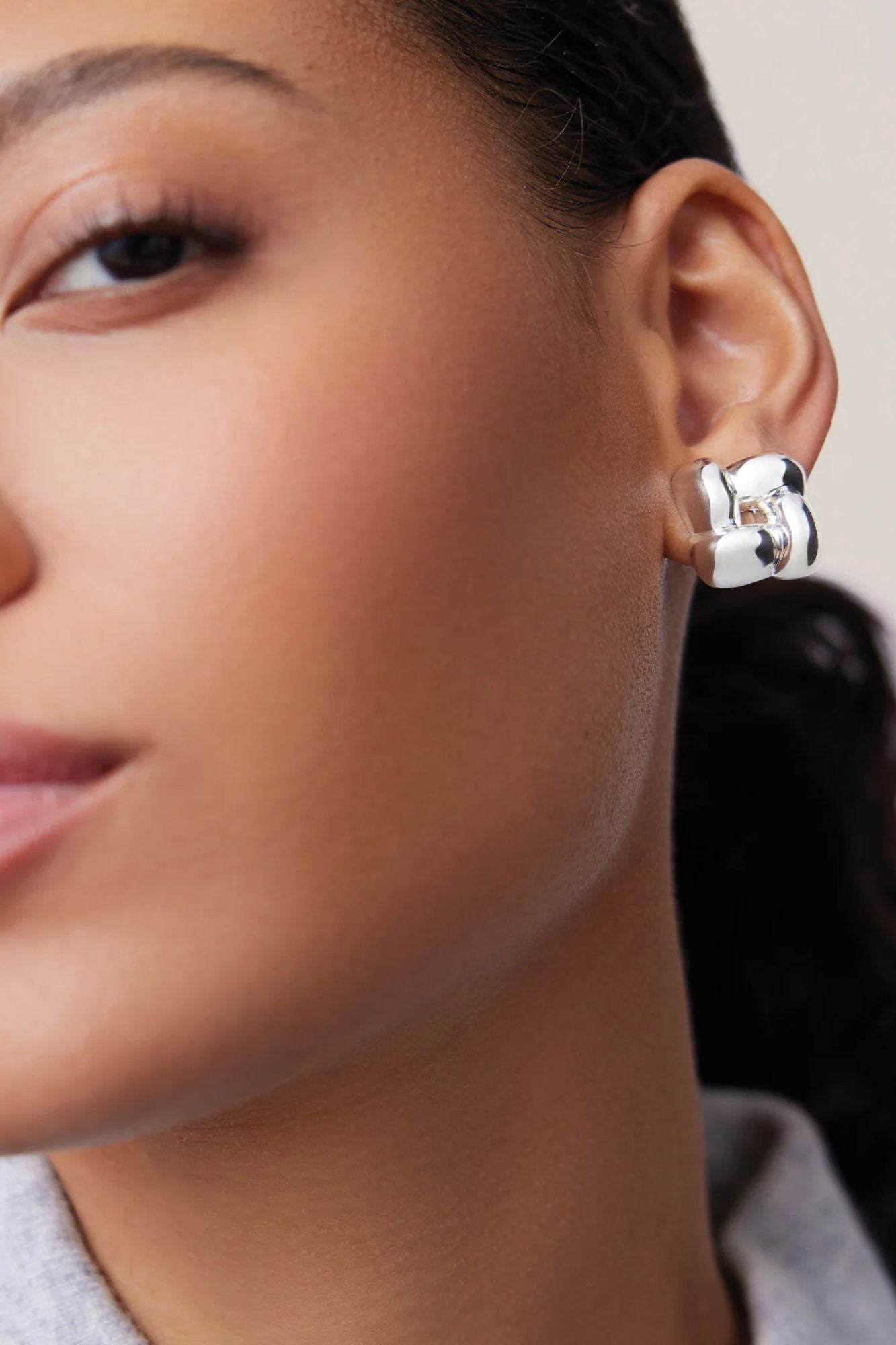 Small Woven Square Earrings
