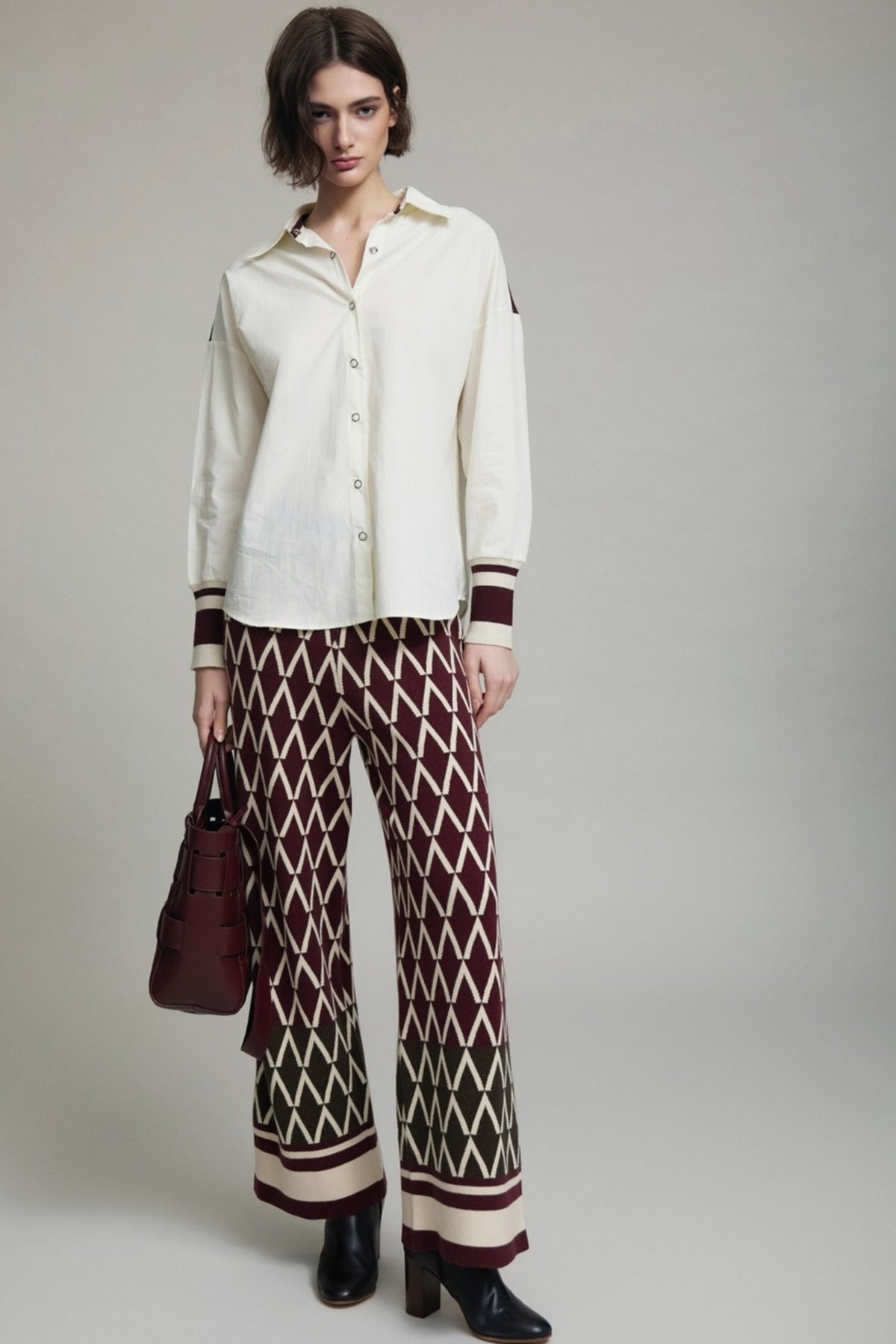 Shirt with Contrast Cuffs