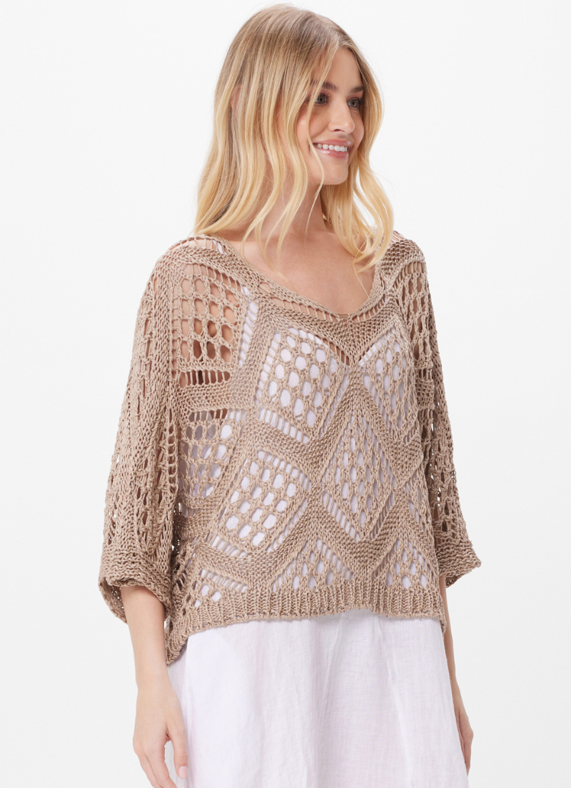 Lottie Crochet Batwing Sweater