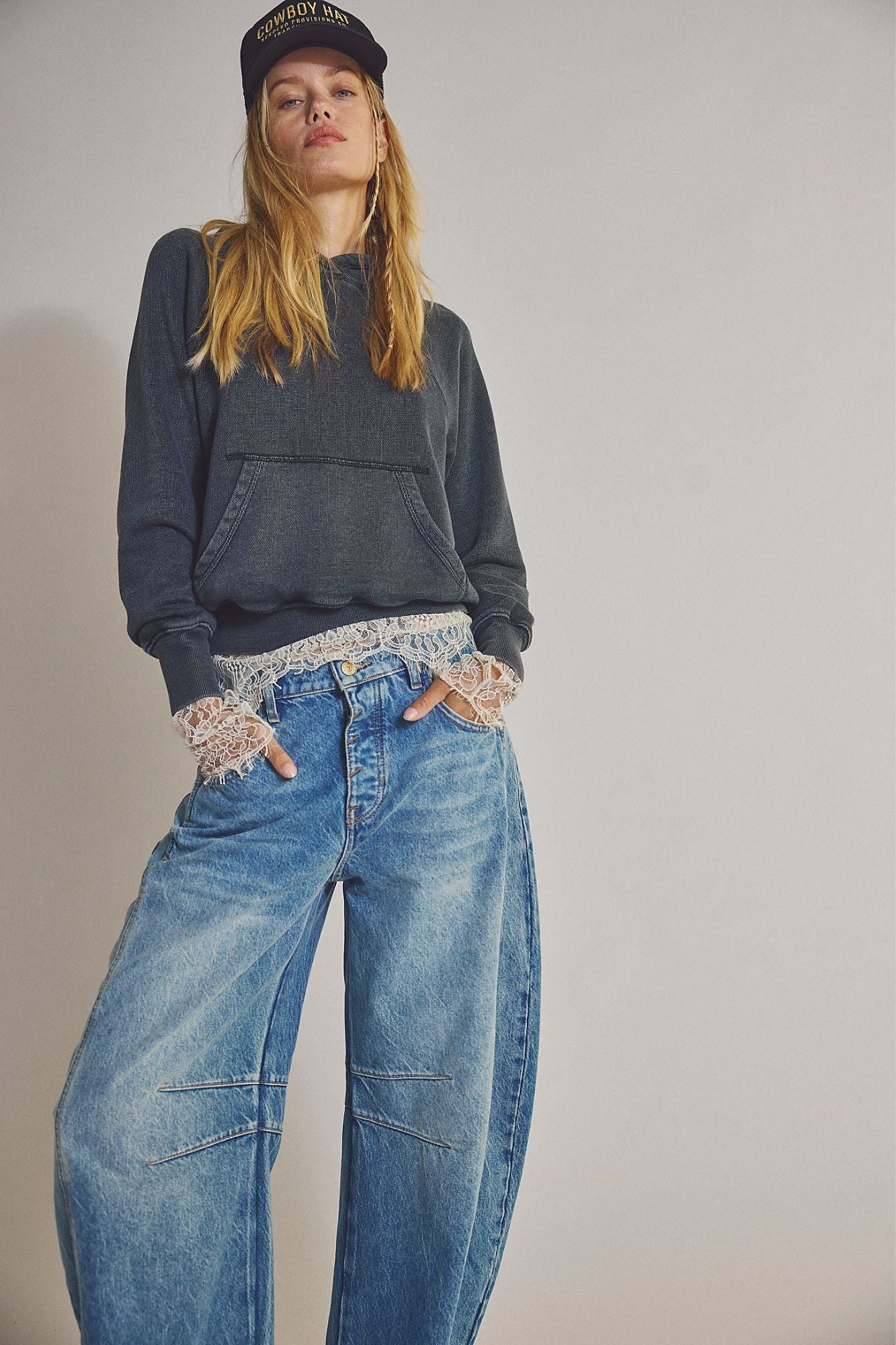 Good Luck Mid Rise Barrel Jean